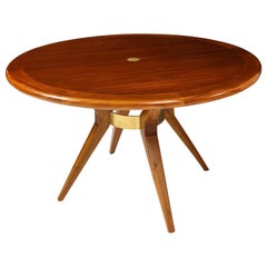 Italian Mid-Century Modern Circular Dining Table/ Center Table