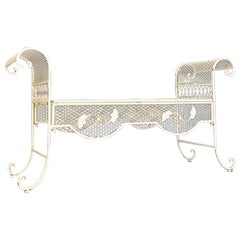 Italienische Mid-Century Modern Classic White Iron Outdoor Bench, 1960er Jahre