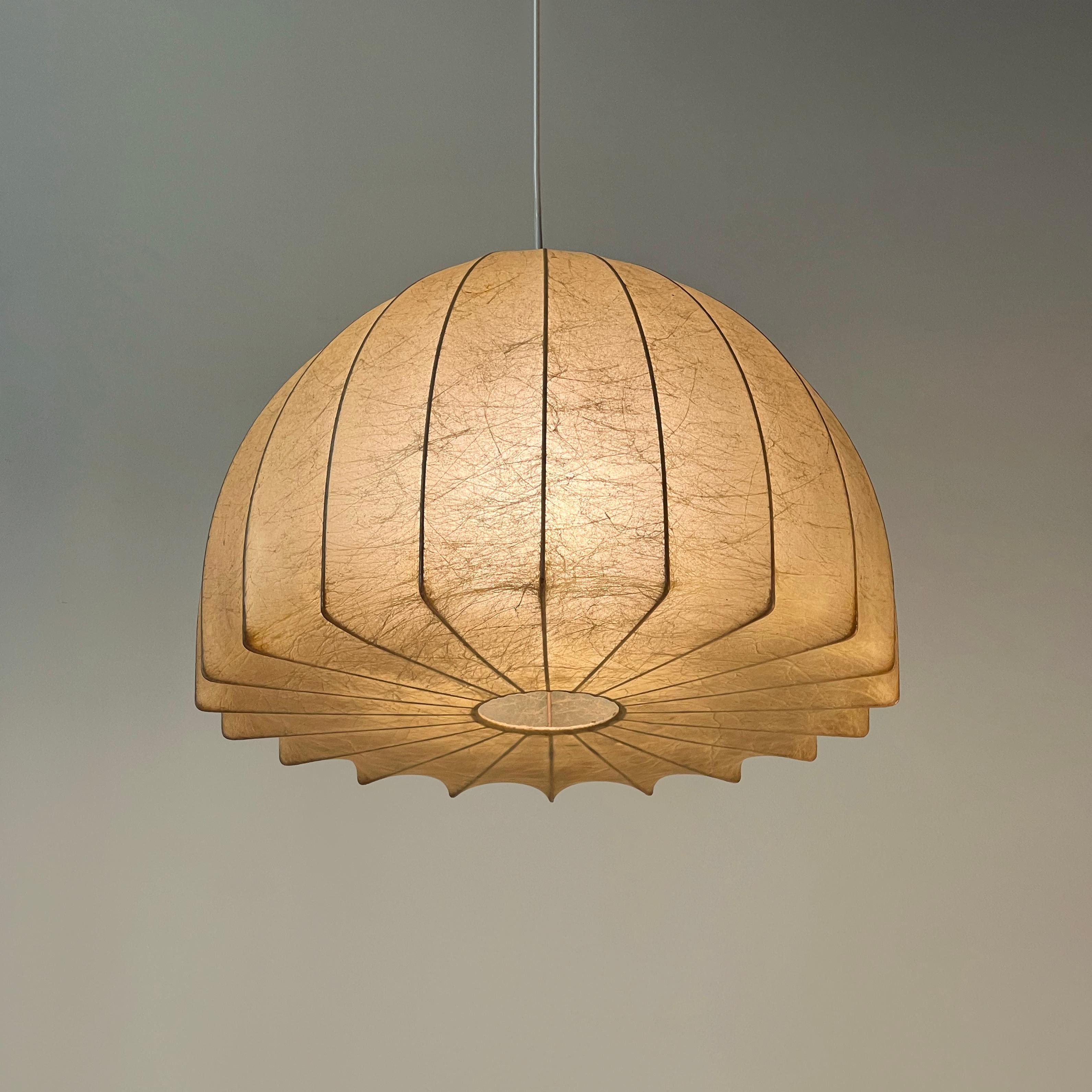 Resin Italian Mid-Century Modern Cocoon Pendant Light, 1960s, Italy