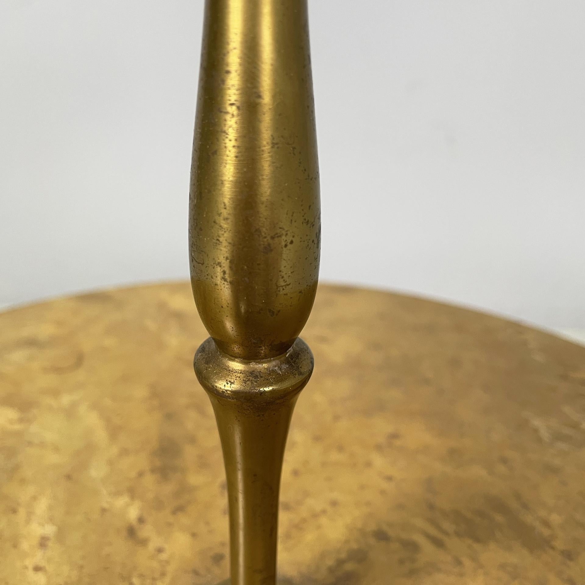 Italian mid-century modern coffe table in brass wood with marble effect, 1960s en venta 6