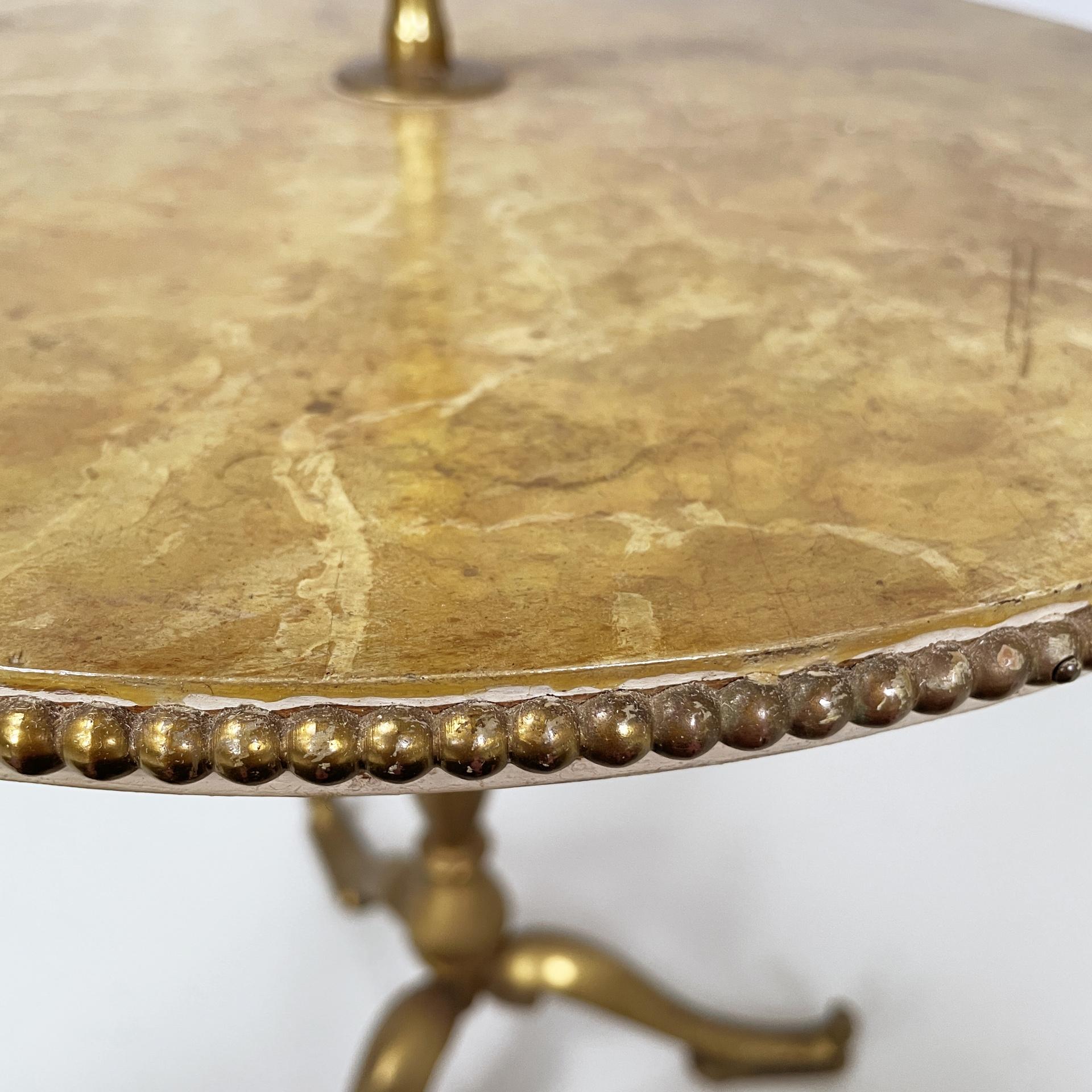 Italian mid-century modern coffe table in brass wood with marble effect, 1960s en venta 9