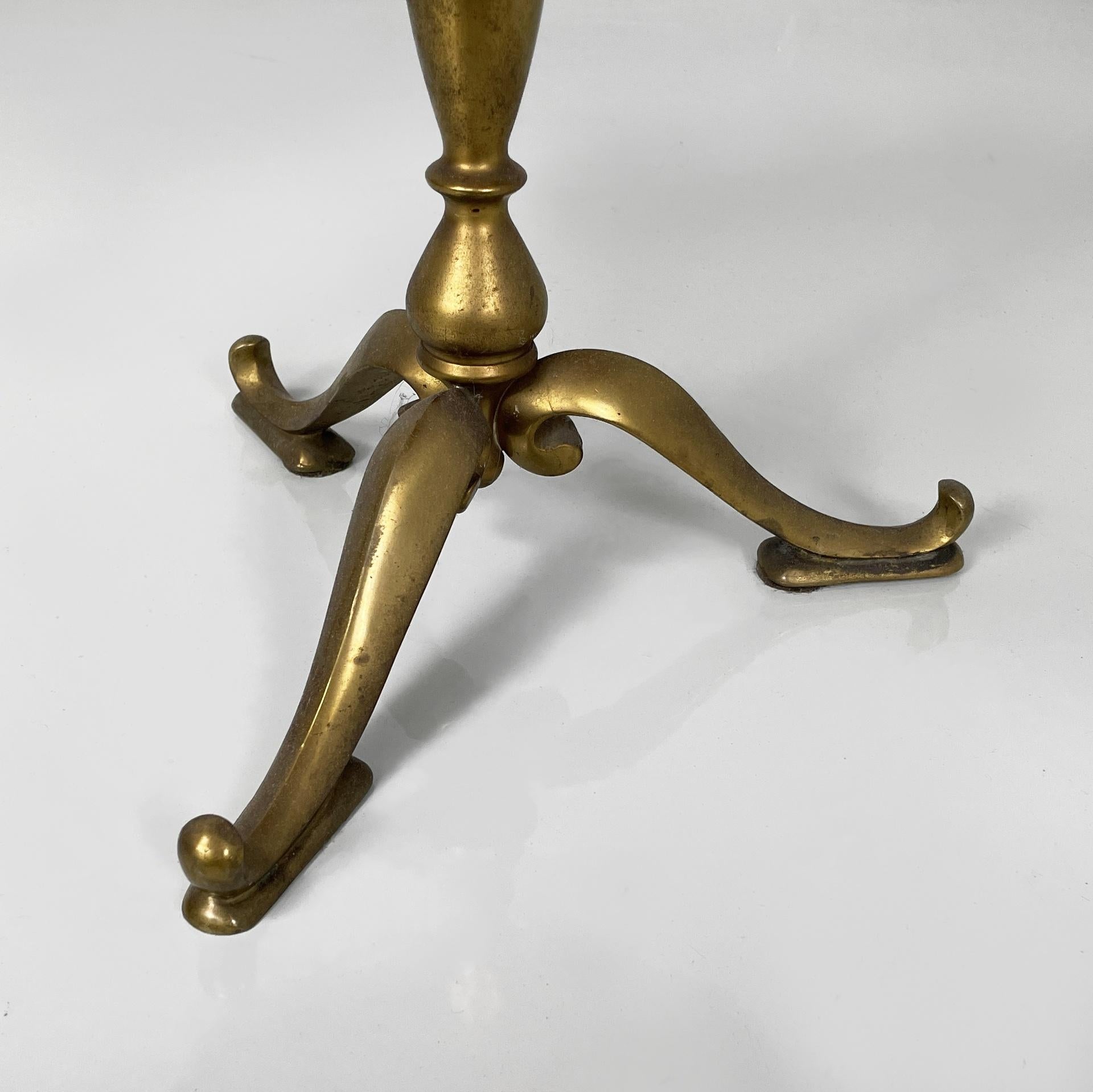 Italian mid-century modern coffe table in brass wood with marble effect, 1960s en venta 10
