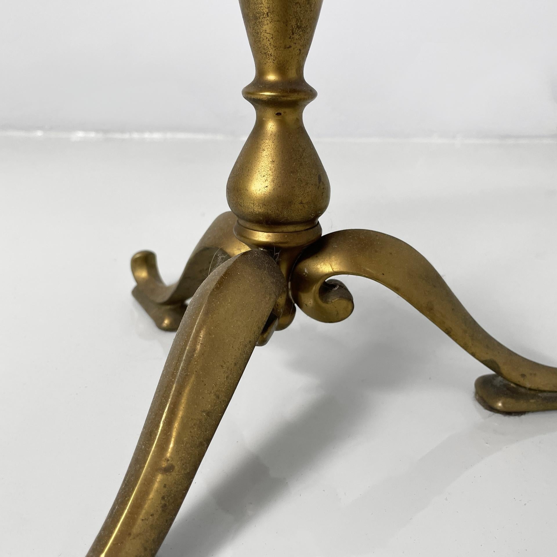Italian mid-century modern coffe table in brass wood with marble effect, 1960s en venta 11