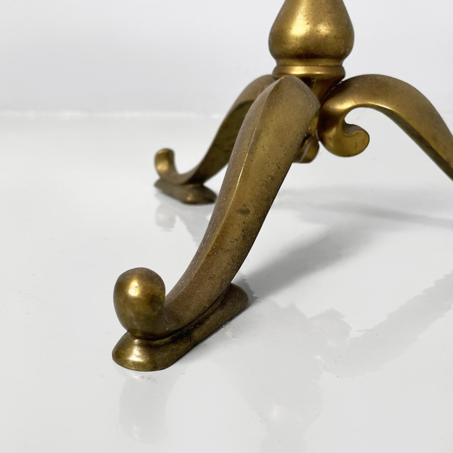 Italian mid-century modern coffe table in brass wood with marble effect, 1960s en venta 12