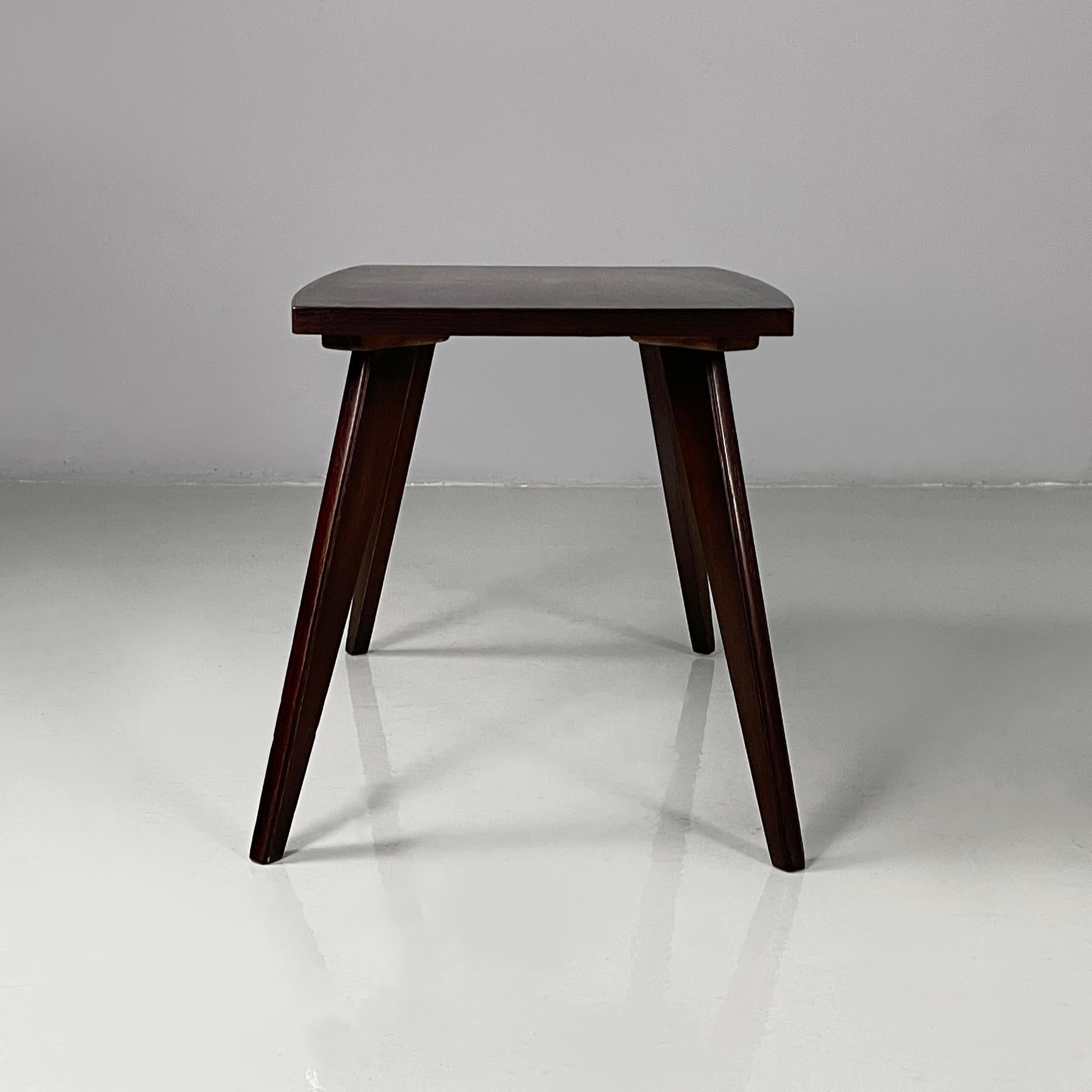 Mid-Century Modern Italian mid-century modern coffe table in dark wood, 1960s For Sale