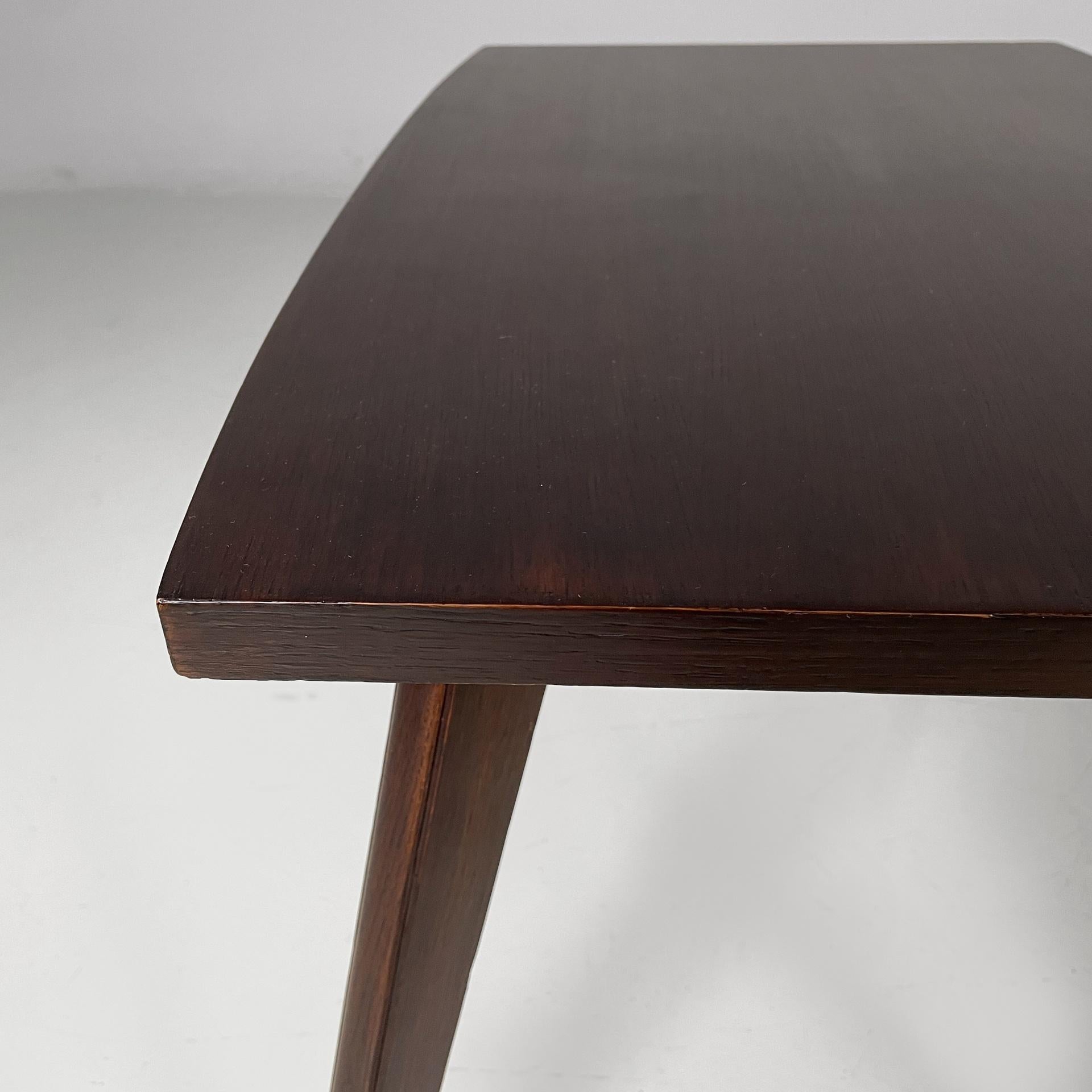 Mid-20th Century Italian mid-century modern coffe table in dark wood, 1960s For Sale