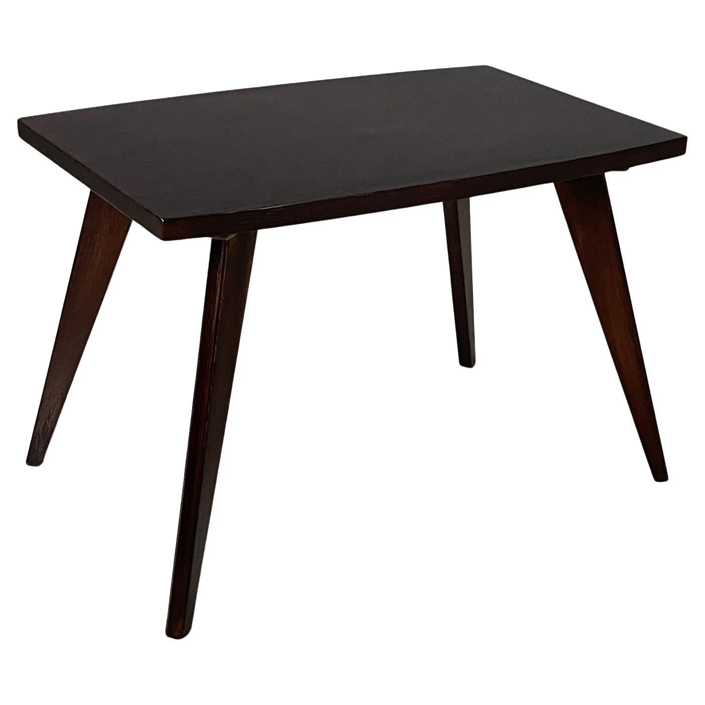 Italian mid-century modern coffe table in dark wood, 1960s