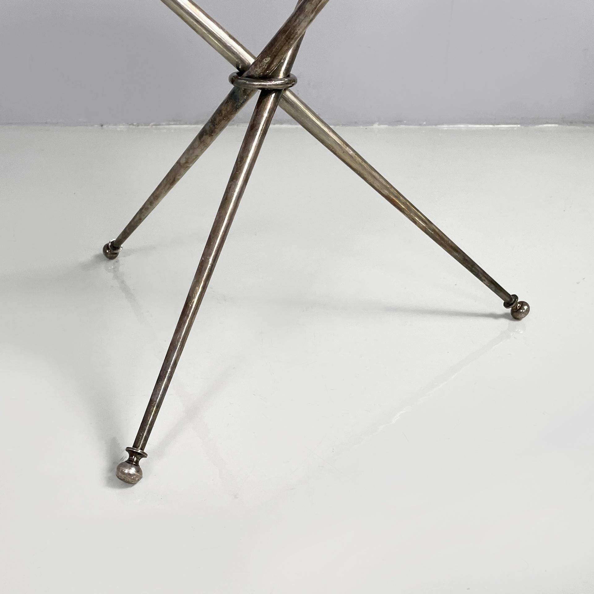 Table basse moderne italienne du milieu du siècle en verre et métal bruni, années 1960 en vente 7