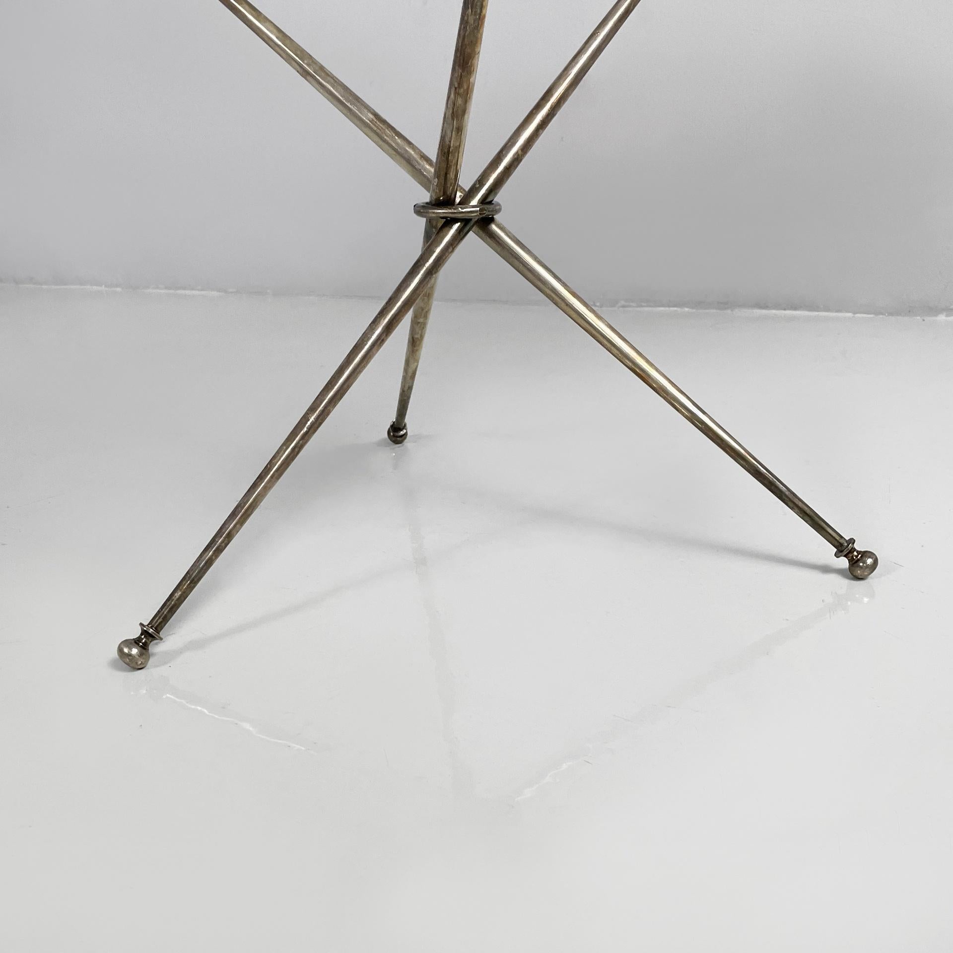 Table basse moderne italienne du milieu du siècle en verre et métal bruni, années 1960 en vente 8