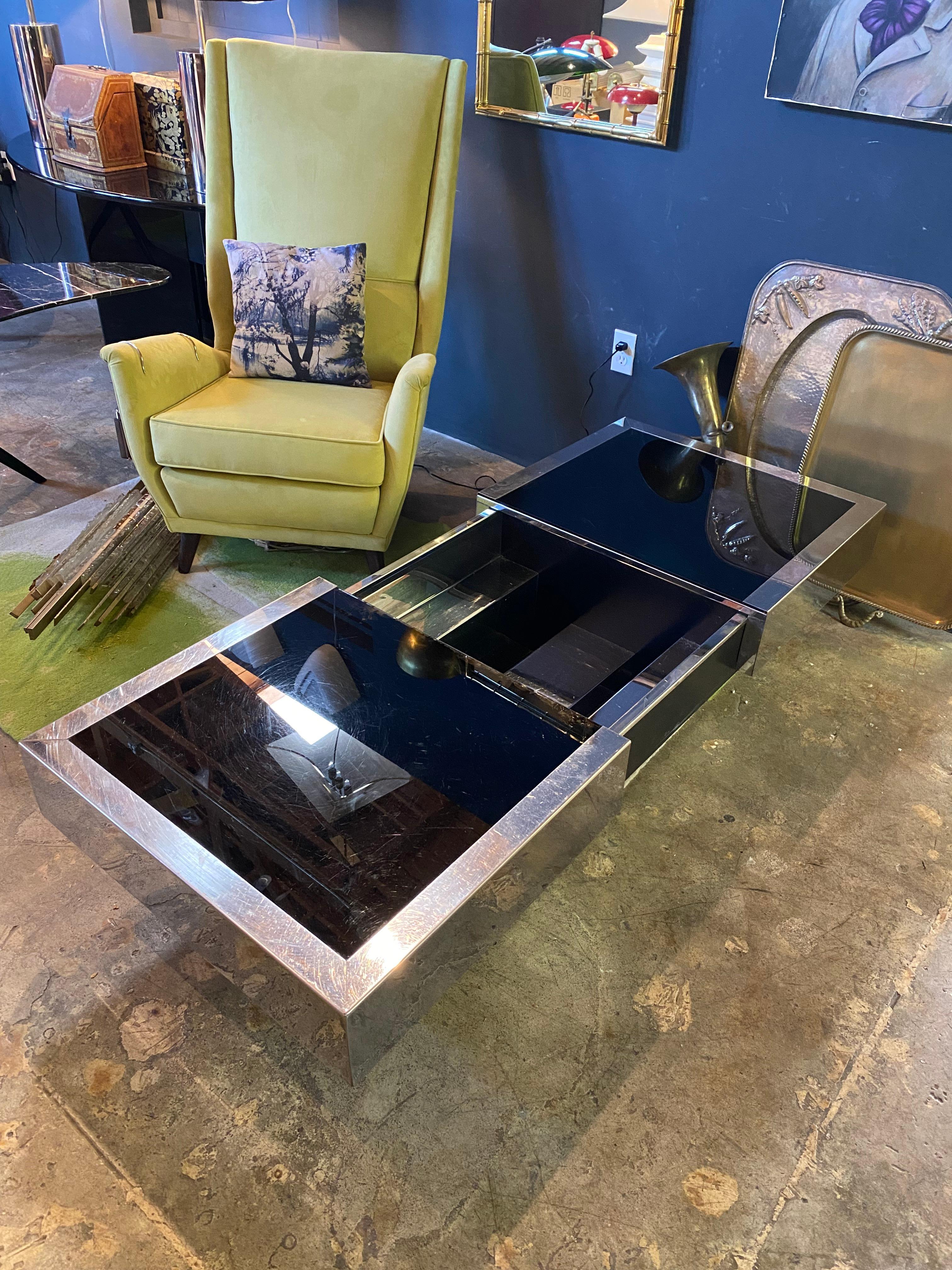 Italian Mid-Century Modern Coffee Table by Willy Rizzo for Cidue, 1970 For Sale 2