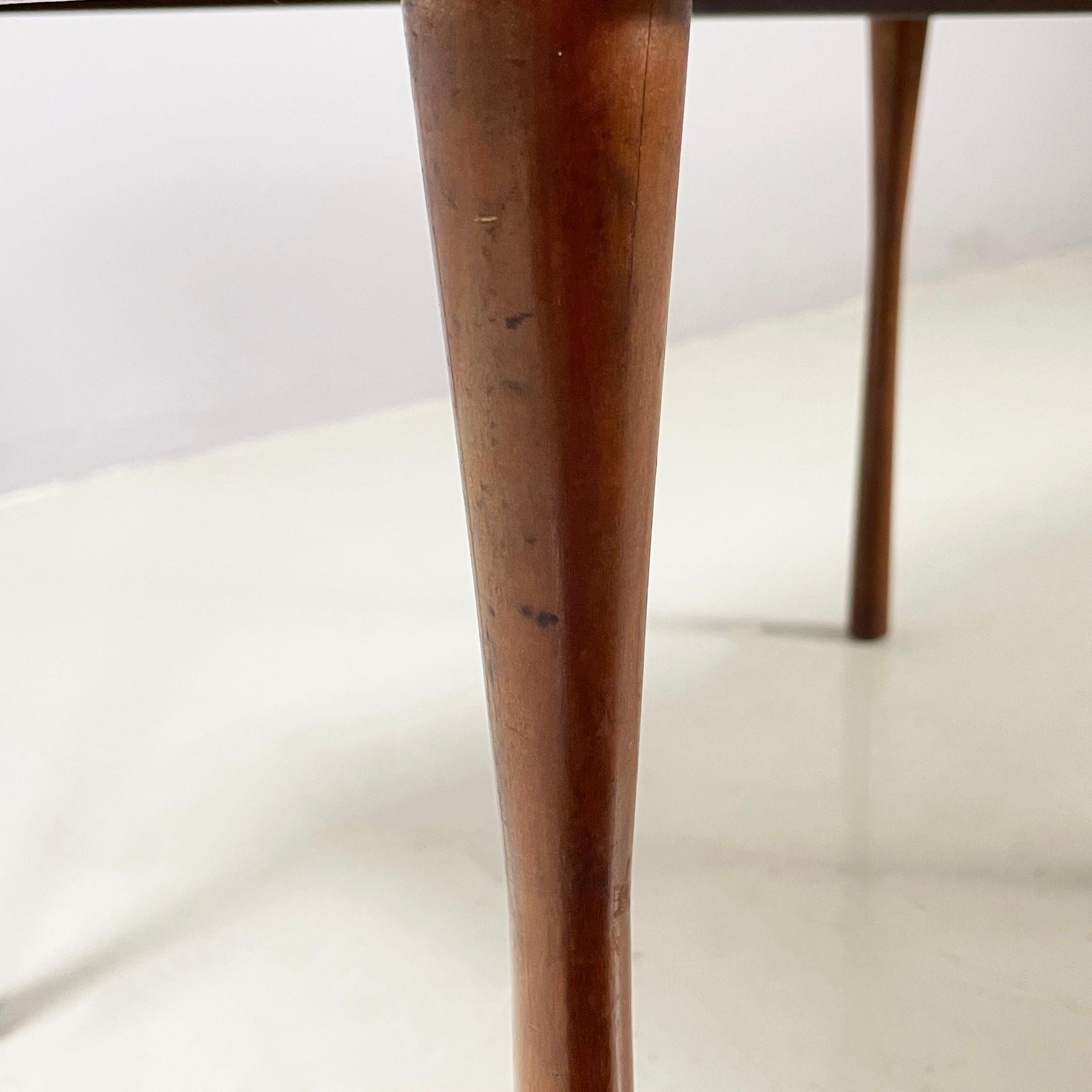 Mesa de centro italiana moderna de mediados de siglo con tablero extensible de madera, años 60 en venta 10