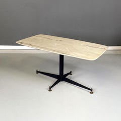 Italian mid-century modern coffee table with marble top, 1950s