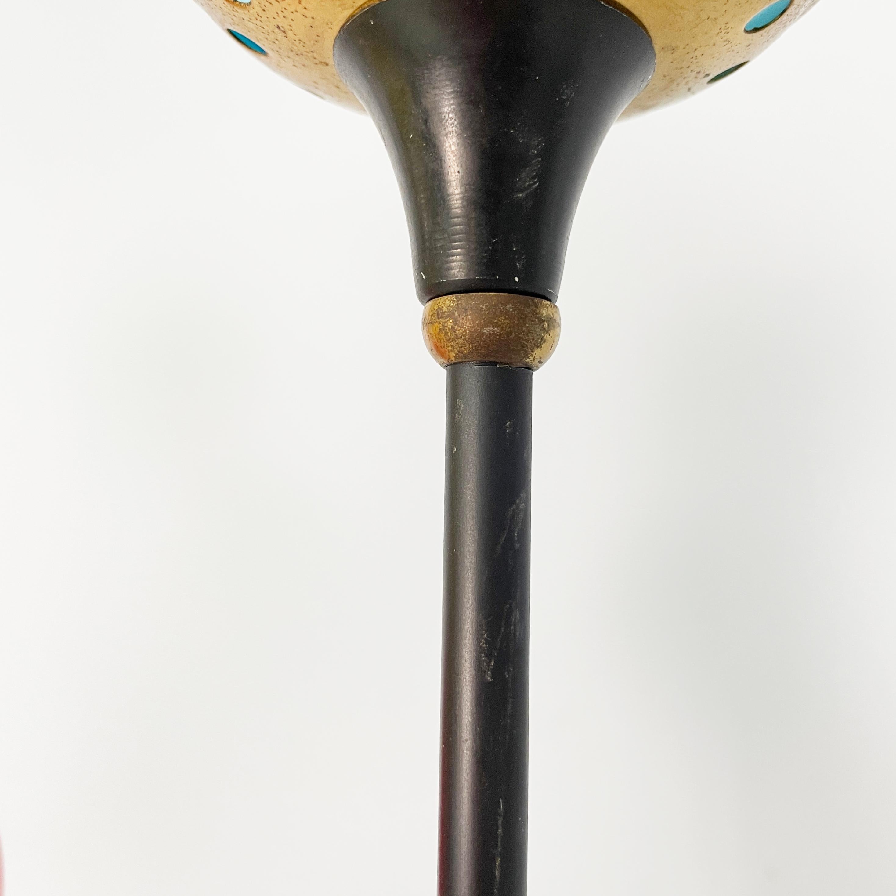 Italian mid-century modern Colored glass Floor lamp Alberello by Stilnovo, 1950s 5
