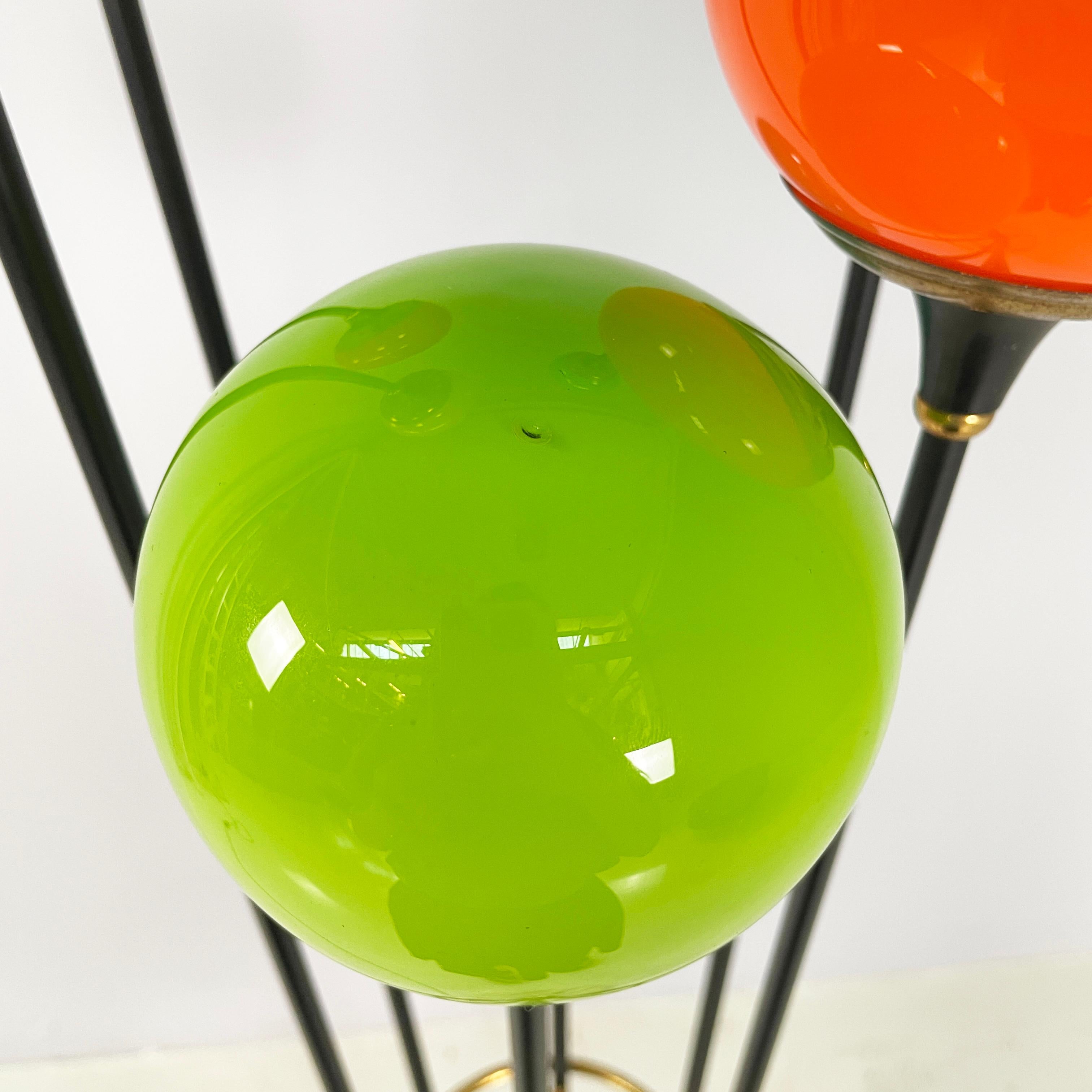 Italian mid-century modern Colored glass Floor lamp Alberello by Stilnovo, 1950s 1