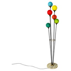 Lampada da terra Alberello di Stilnovo, 1950, in vetro colorato.