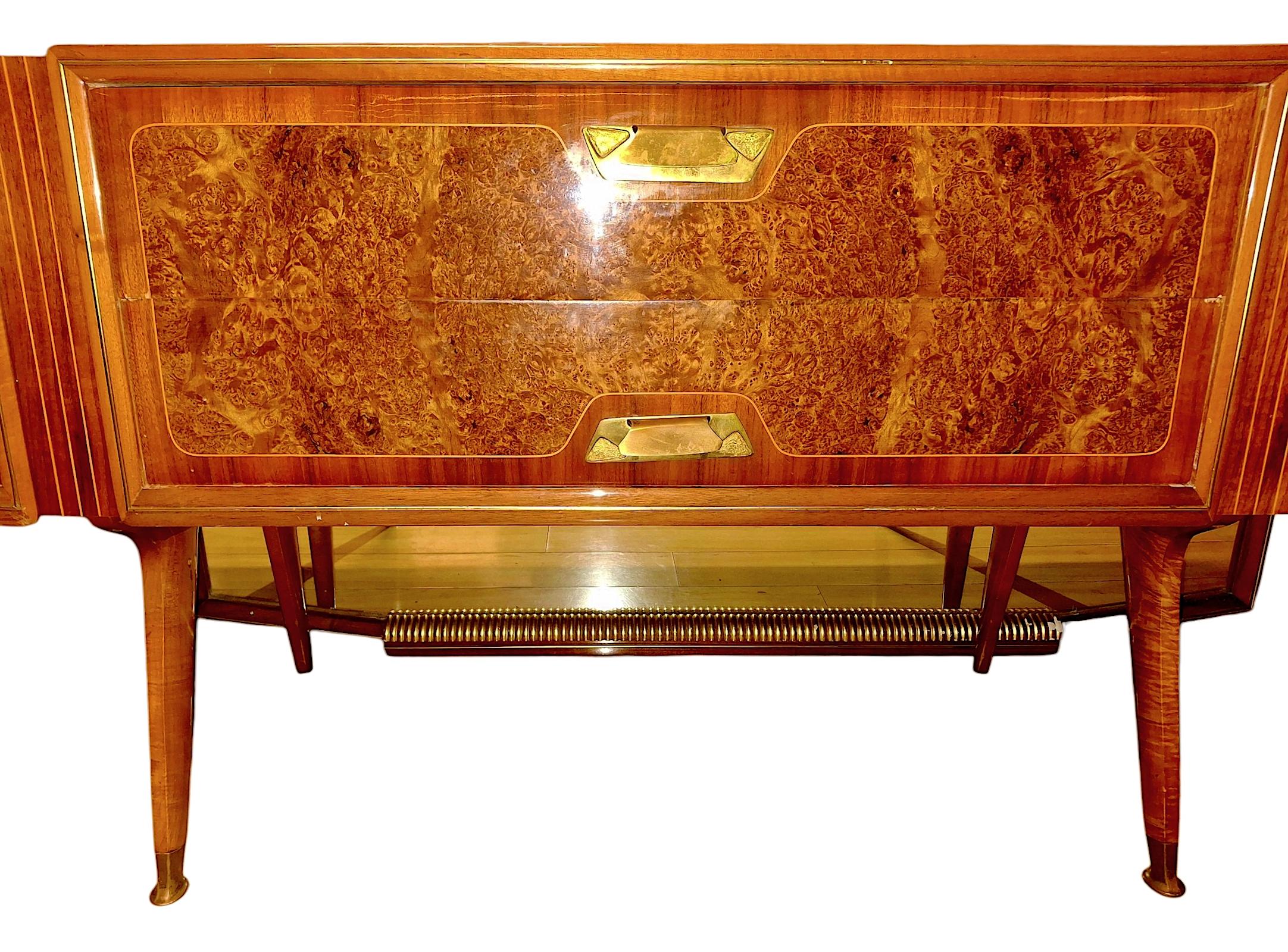 Mid-Century Modern Italian Mid-century Modern Commode with Mirror For Sale