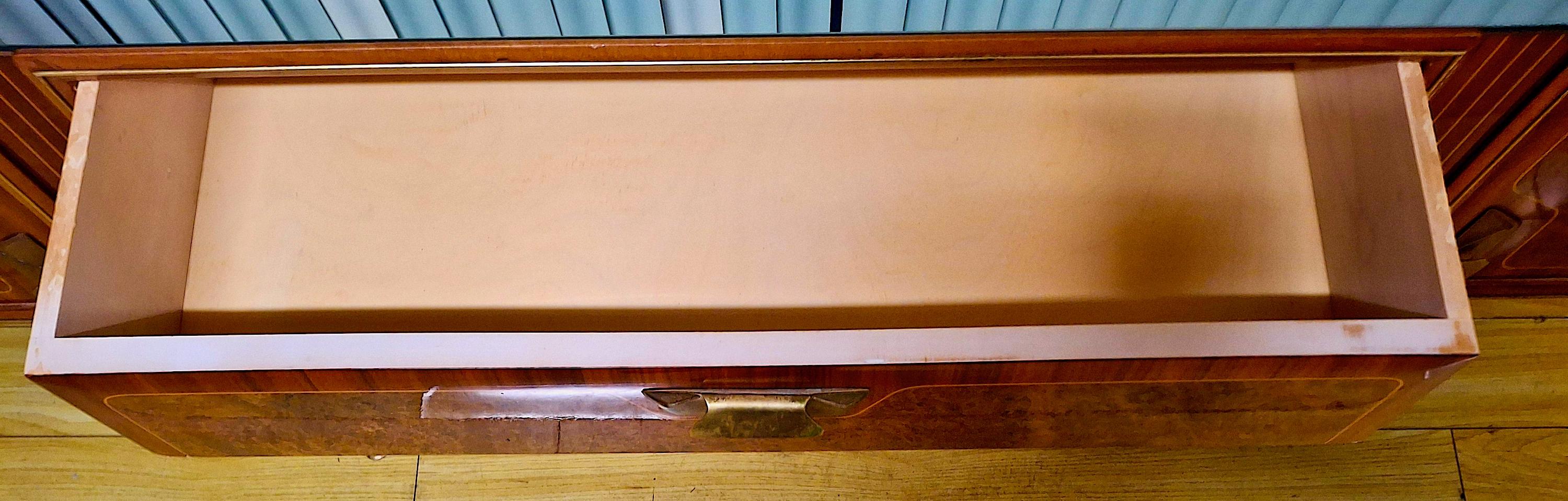 Italian Mid-century Modern Commode with Mirror For Sale 1