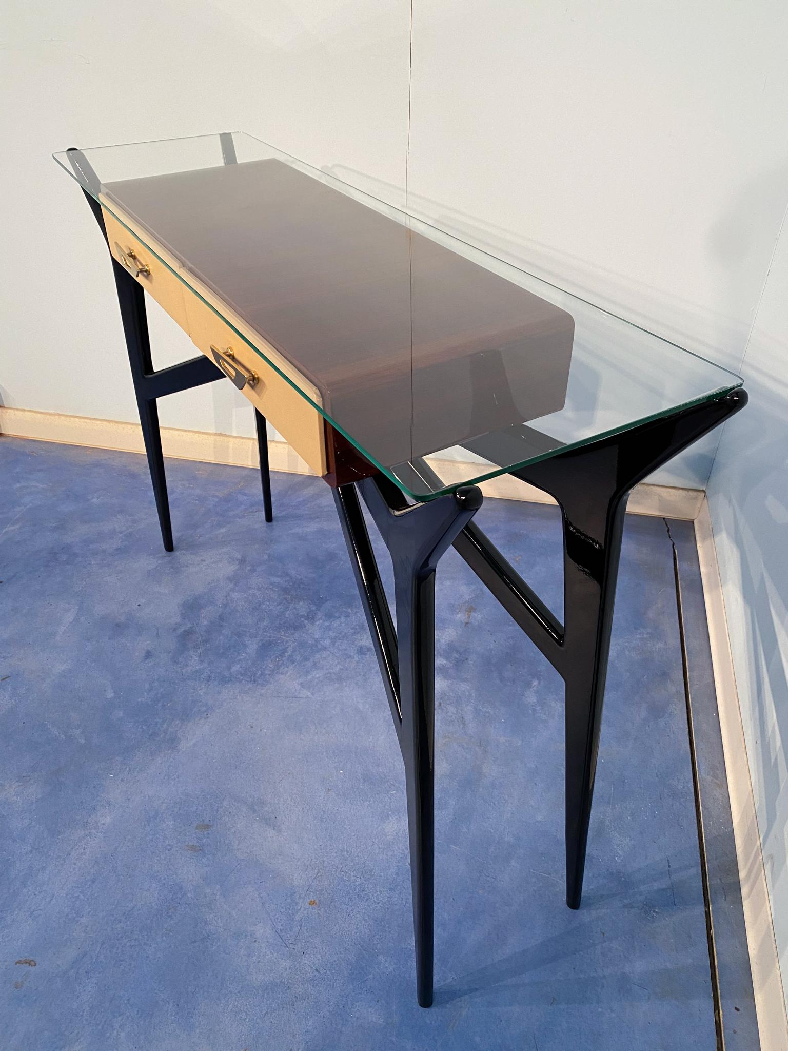 Italian Mid-Century Modern Console Table Attributed to Ico Parisi, 1950 5