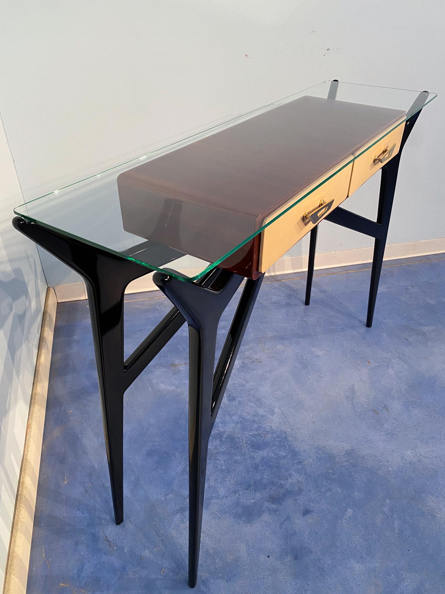 Italian Mid-Century Modern Console Table Attributed to Ico Parisi, 1950 8