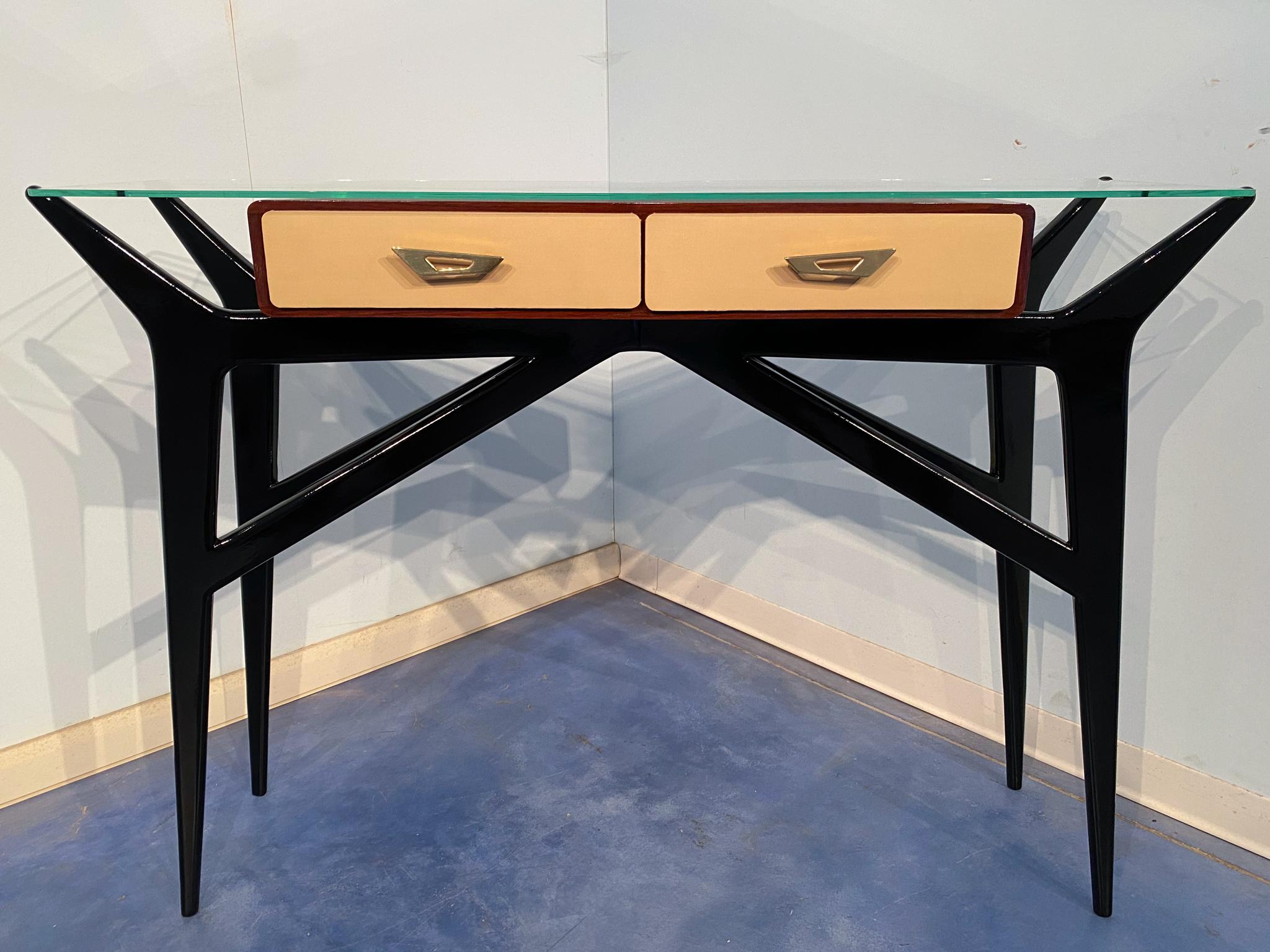 Italian Mid-Century Modern Console Table Attributed to Ico Parisi, 1950 In Good Condition In Traversetolo, IT