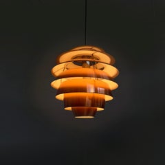 Italian mid-century modern copper chandelier 1231 by Stilnovo, 1960s