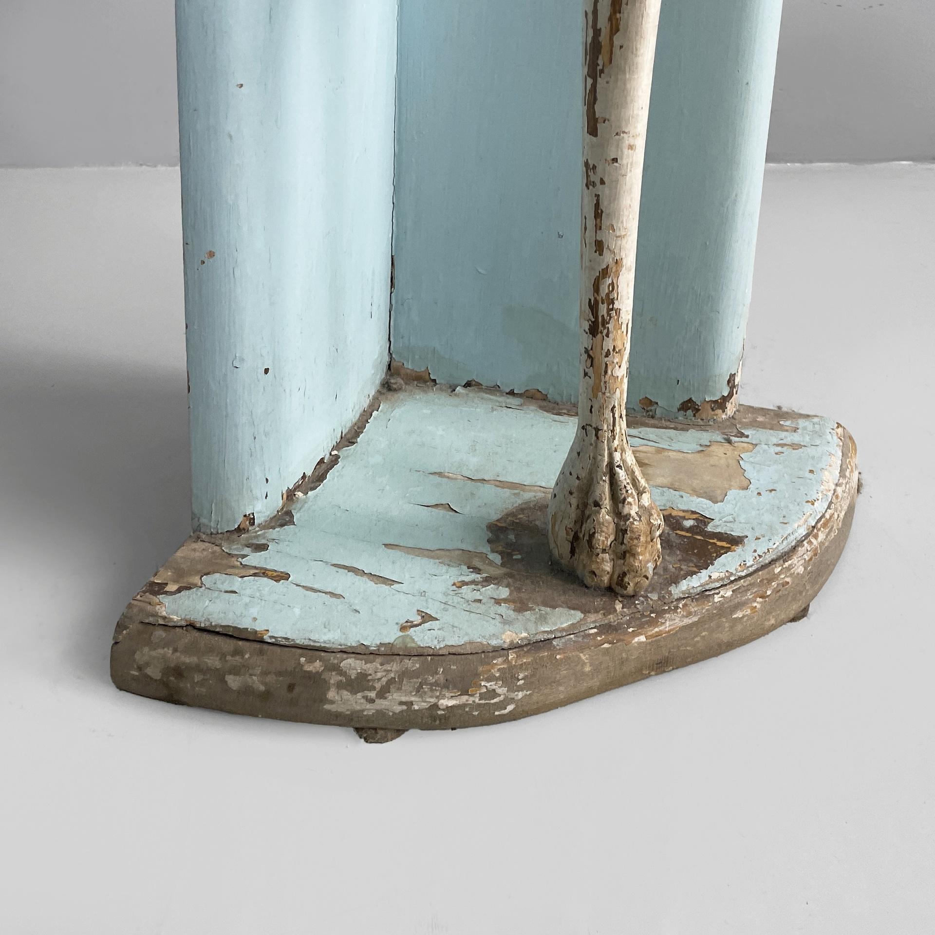 Italienische Eckkonsole aus der Mitte des Jahrhunderts mit Schublade aus Holz, 1940er Jahre im Angebot 10