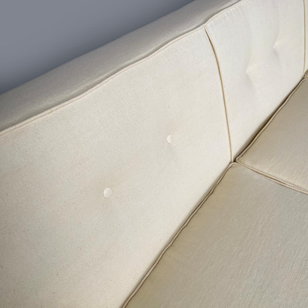 Italian mid-century modern cream white sofa Square Marco Zanuso for Arflex 1960s For Sale 4