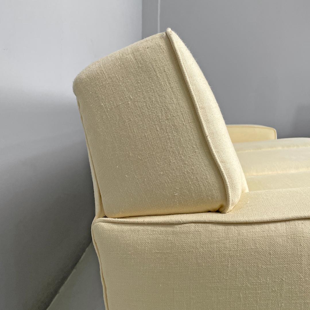 Italian mid-century modern cream white sofa Square Marco Zanuso for Arflex 1960s For Sale 8