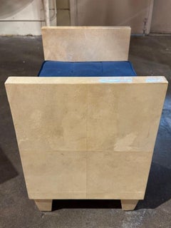 Italian Mid Century Modern Creme Colored Parchment Benches