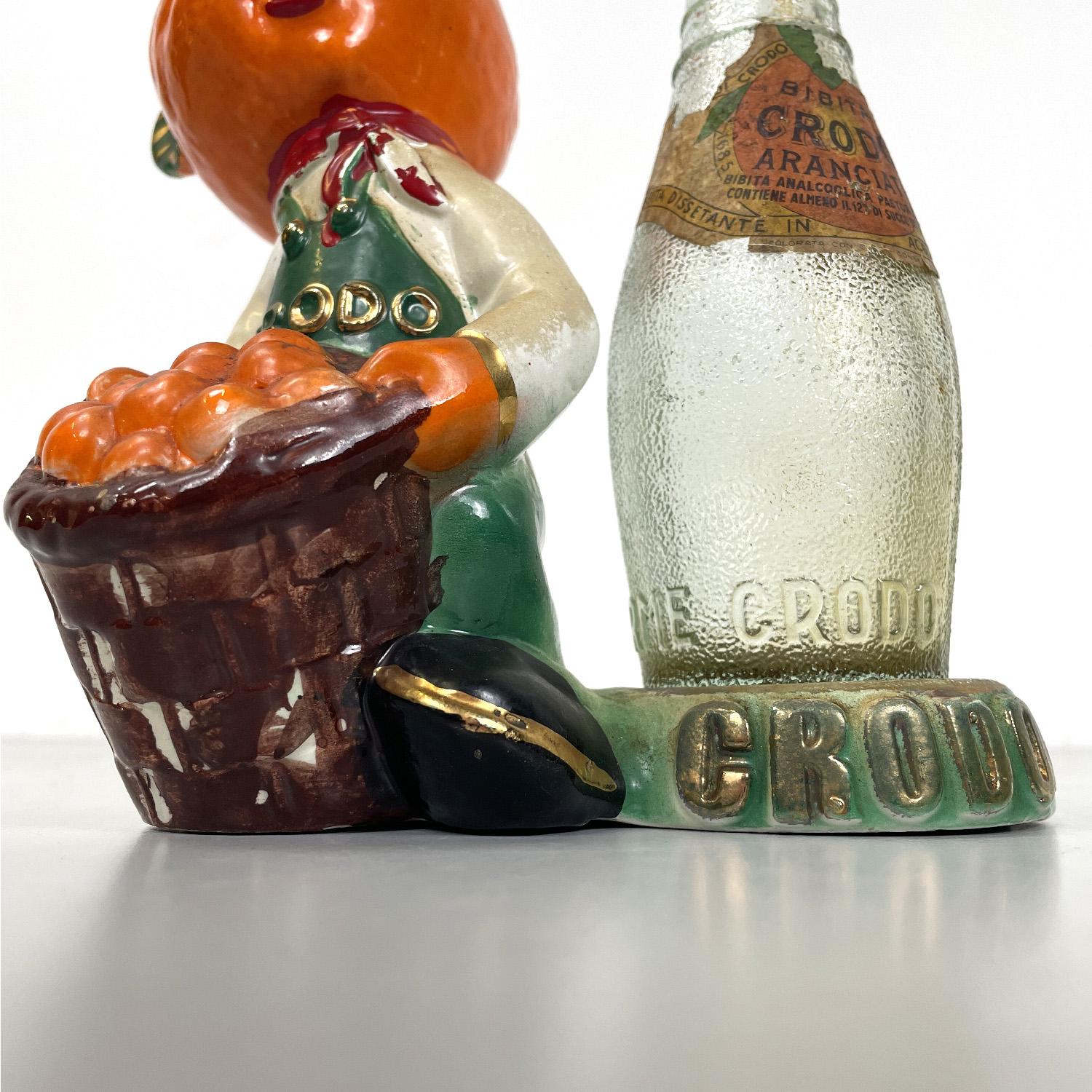 Italian mid-century modern Crodo advertising sculpture with glass bottle, 1960s For Sale 6