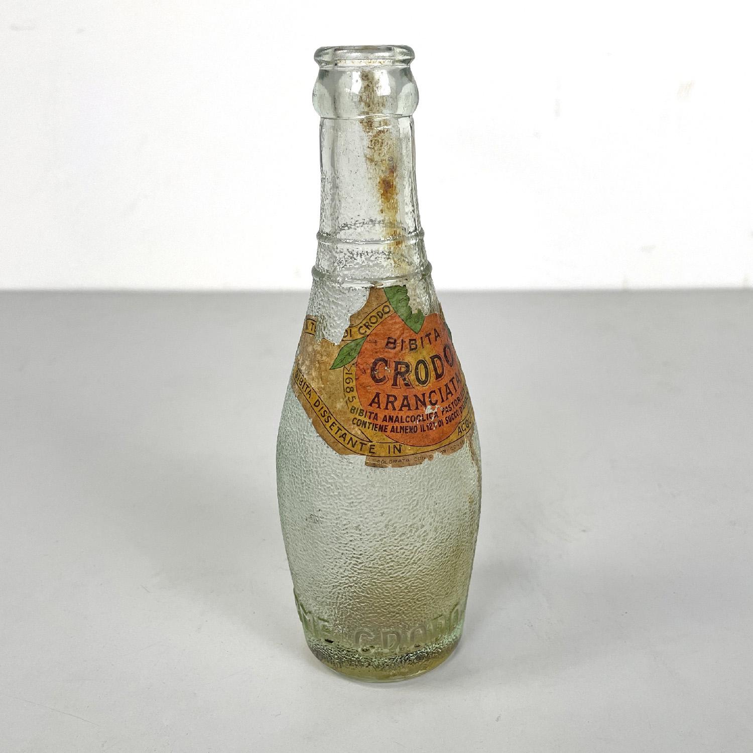 Ceramic Italian mid-century modern Crodo advertising sculpture with glass bottle, 1960s For Sale