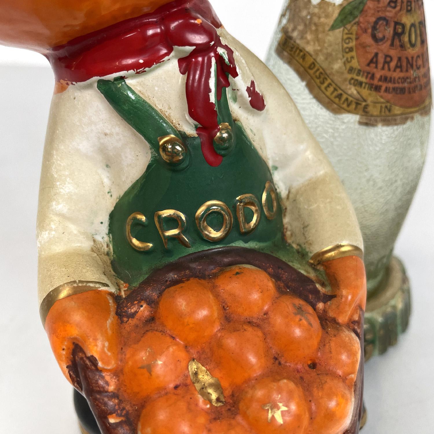 Italian mid-century modern Crodo advertising sculpture with glass bottle, 1960s For Sale 2