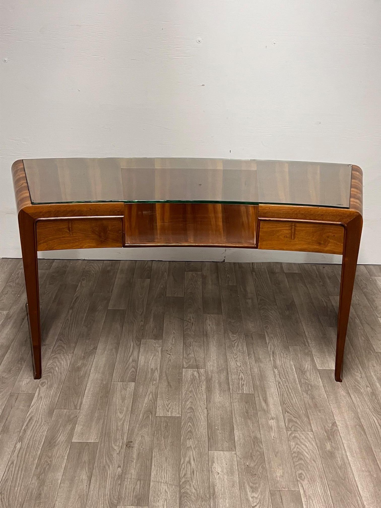 Late 20th Century Italian Mid Century  Modern Curved Desk For Sale