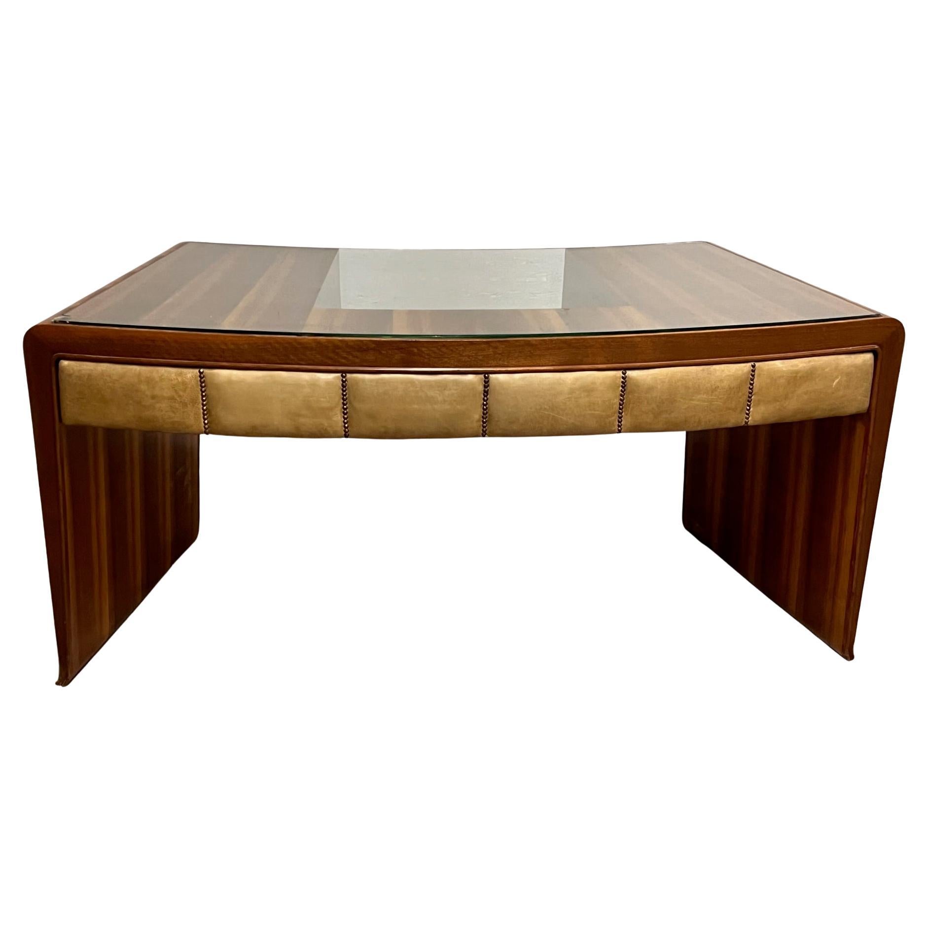 Italian Mid Century  Modern Curved Desk For Sale