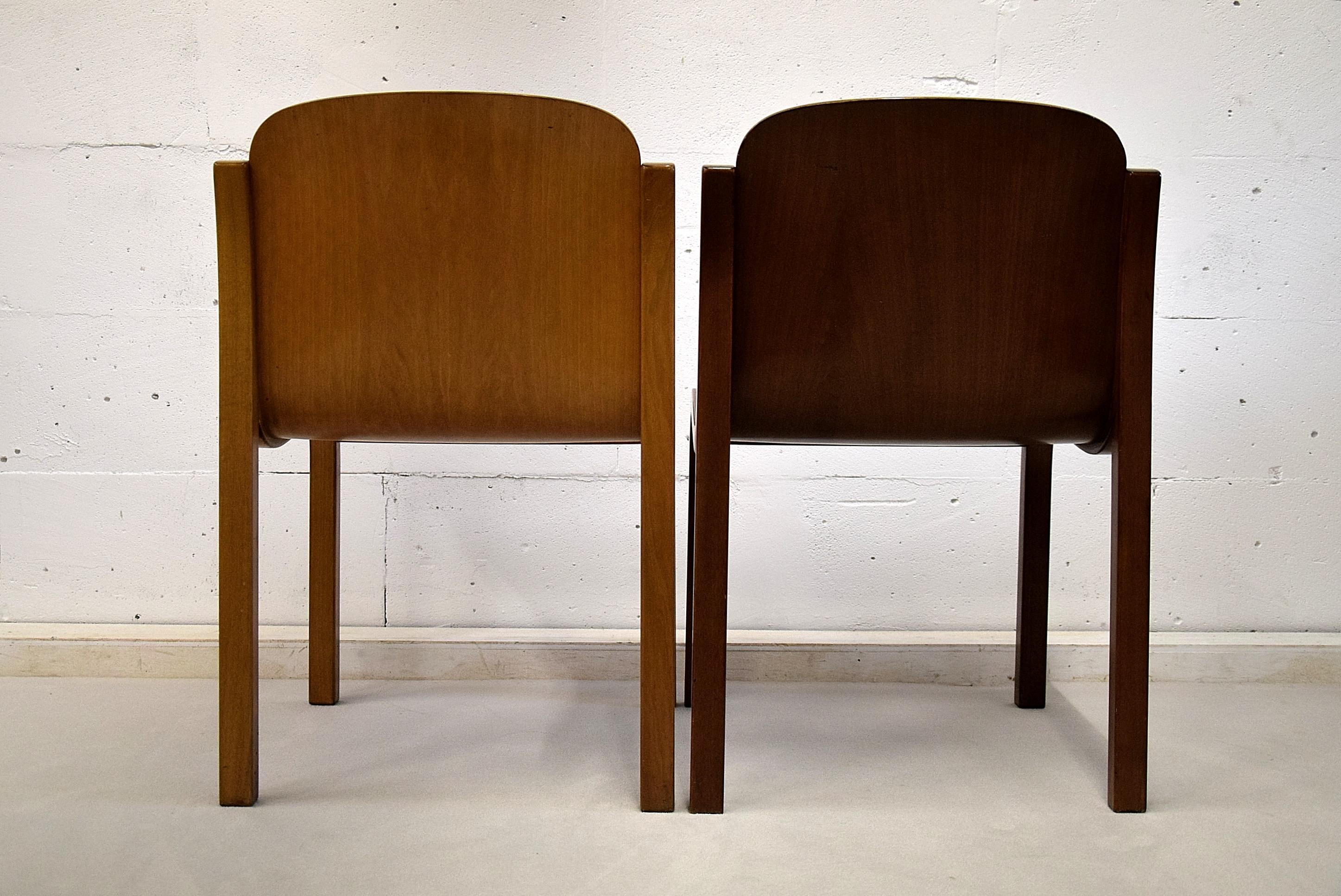 Italian Mid-Century Modern Curved Plywood Chairs by Carlo Bartoli 4