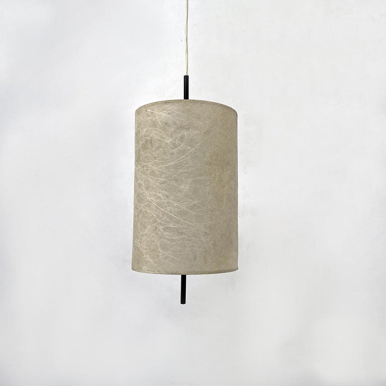 Italian Mid-Century Modern Cylindrical Cocoon Chandelier, 1960s In Good Condition For Sale In MIlano, IT