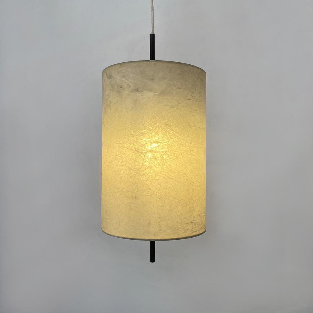 Mid-20th Century Italian Mid-Century Modern Cylindrical Cocoon Chandelier, 1960s