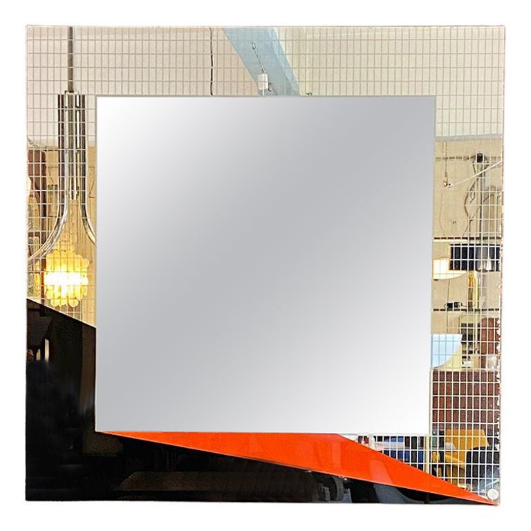Miroir décoratif italien moderne du milieu du siècle dernier d'Eugenio Carmi pour Acerbis, 1980