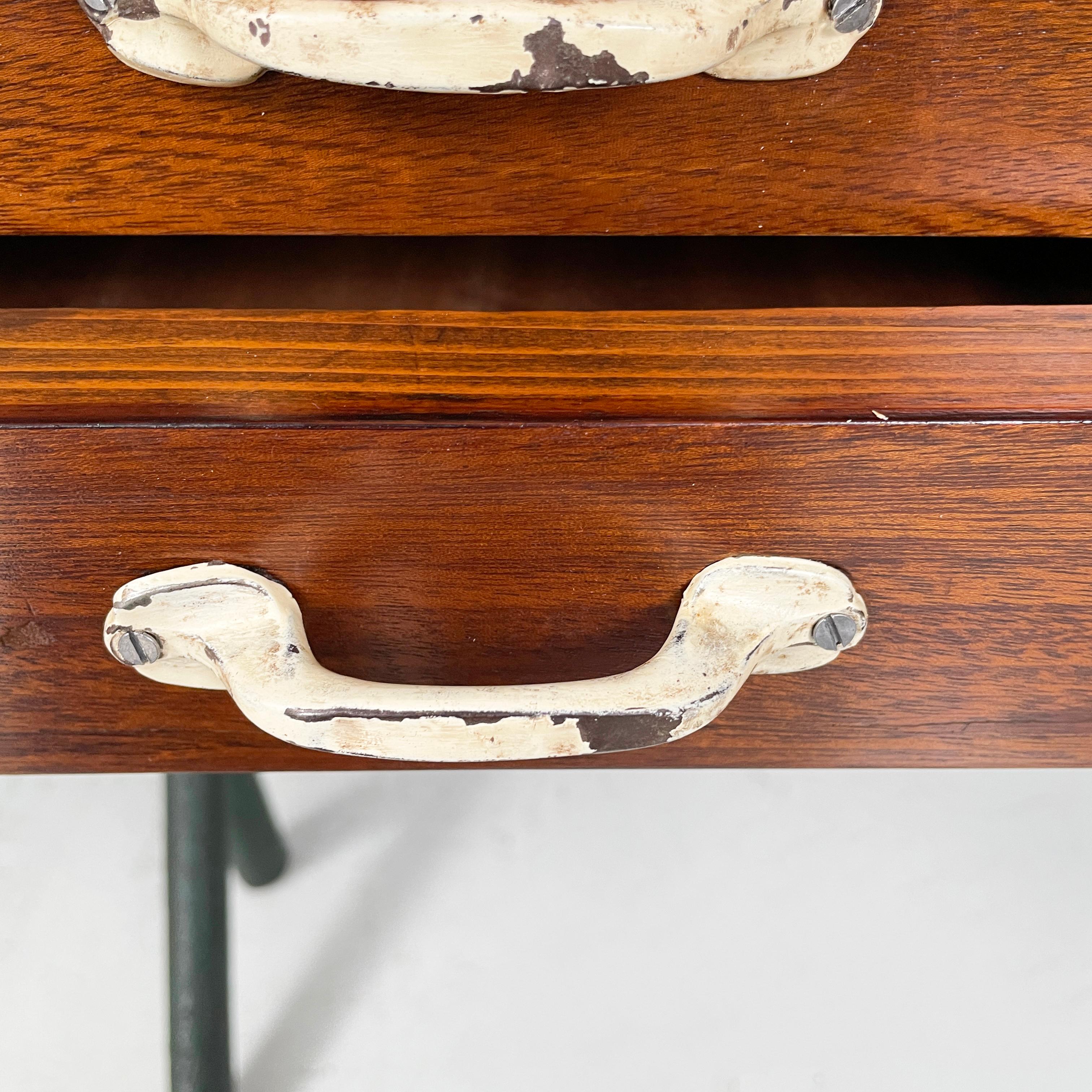 Italian mid-century modern desk in wood and metal, 1960s For Sale 4