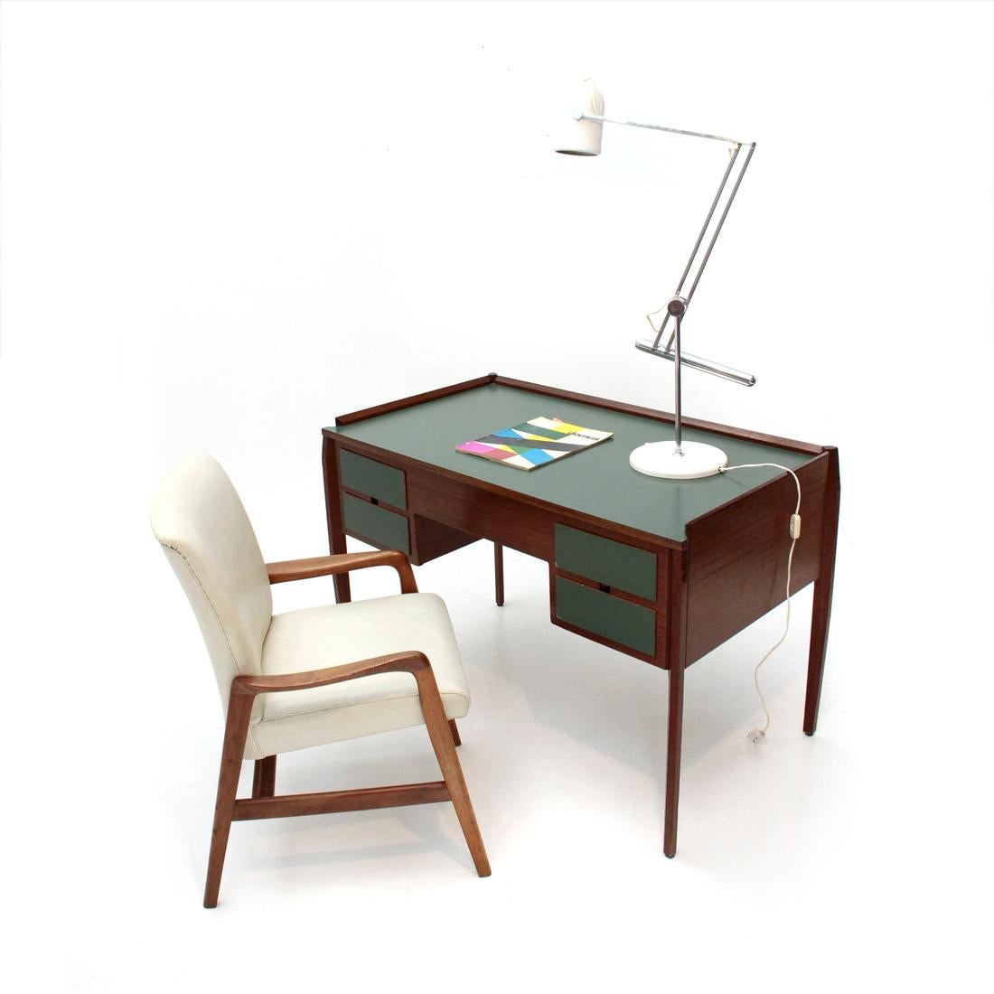 Italian Mid-Century Modern Desk with Formica Top, 1960s 5