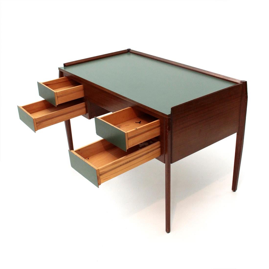Mid-20th Century Italian Mid-Century Modern Desk with Formica Top, 1960s