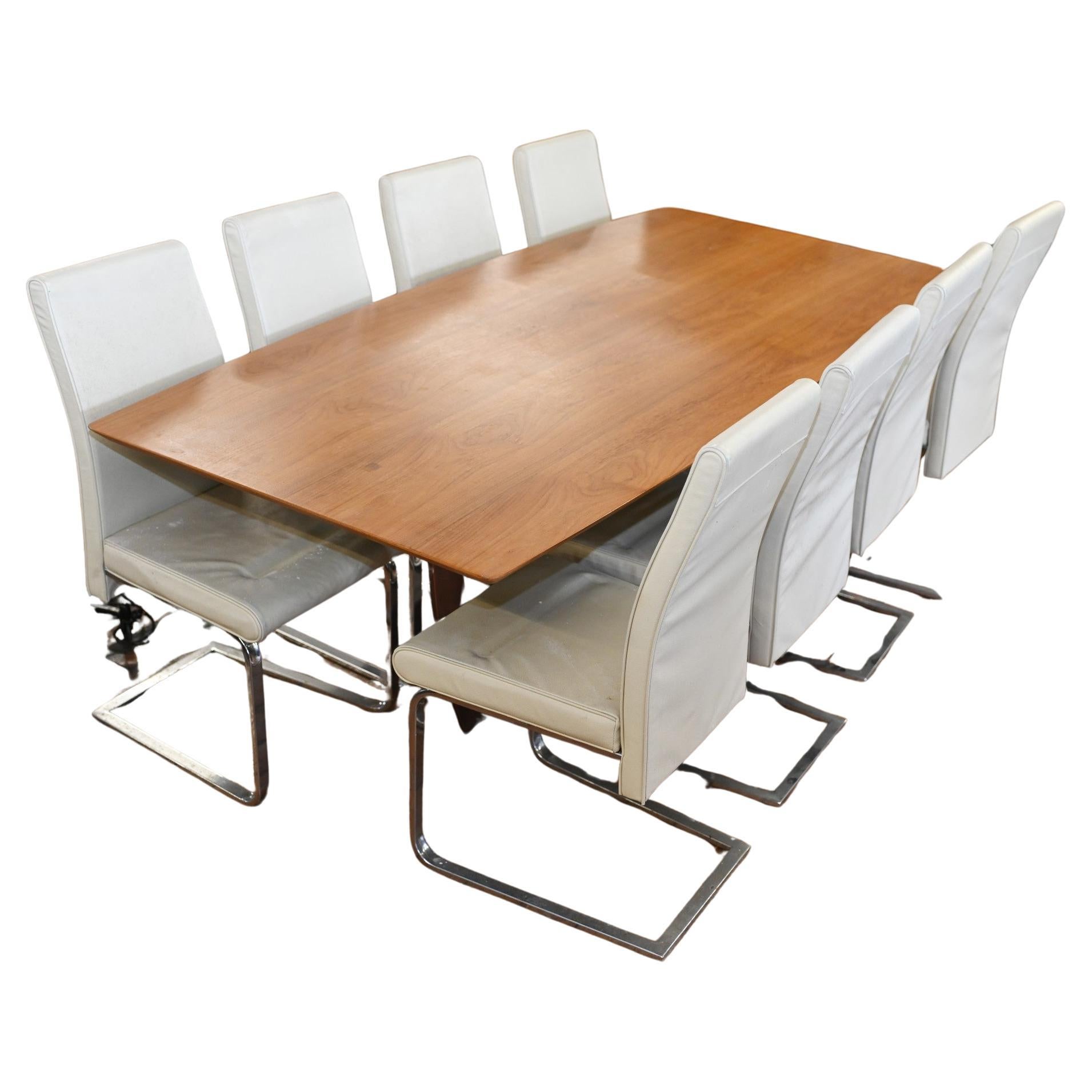 Italian Mid Century Modern Dining Table and Effezeta Chairs Set