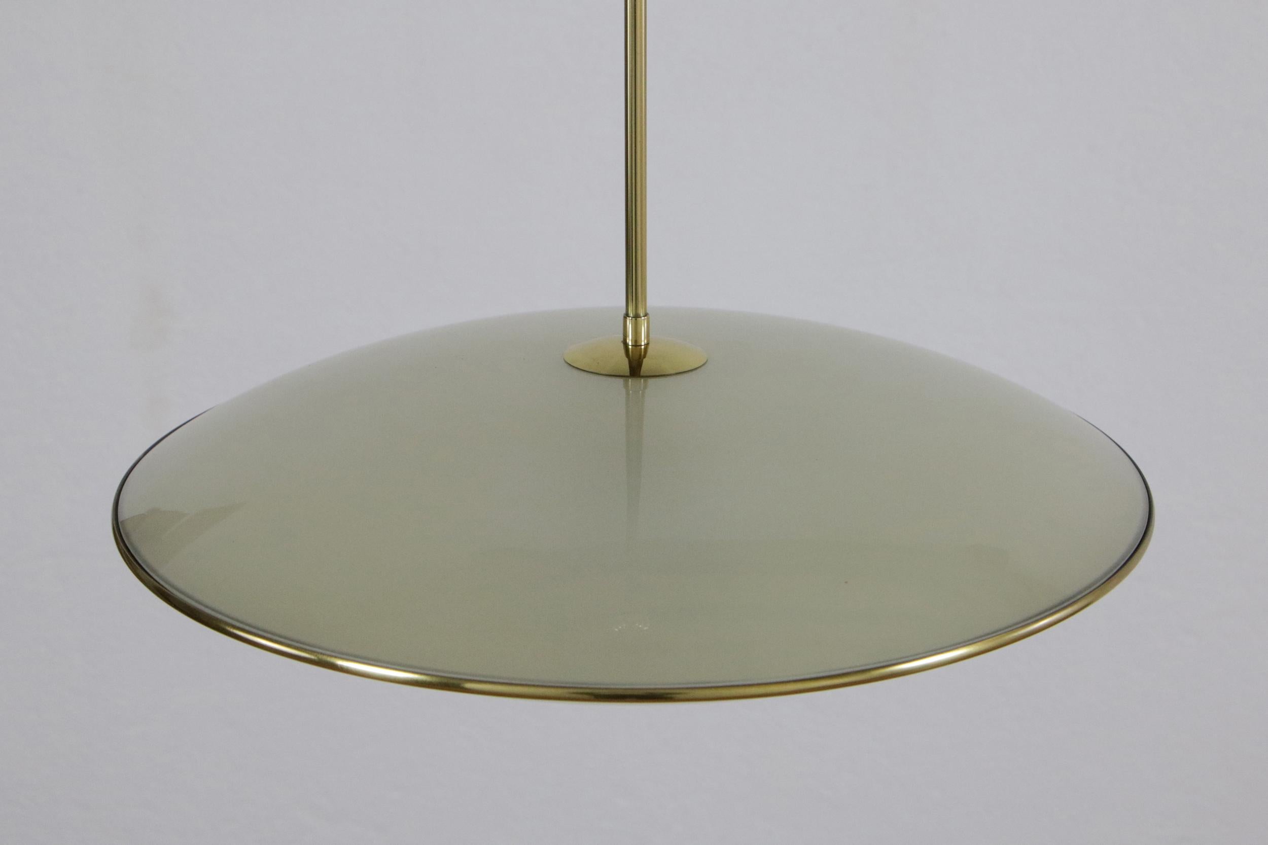 Italian Mid-Century Modern Disc Chandelier or Pendant Lamp, 1950s For Sale 2