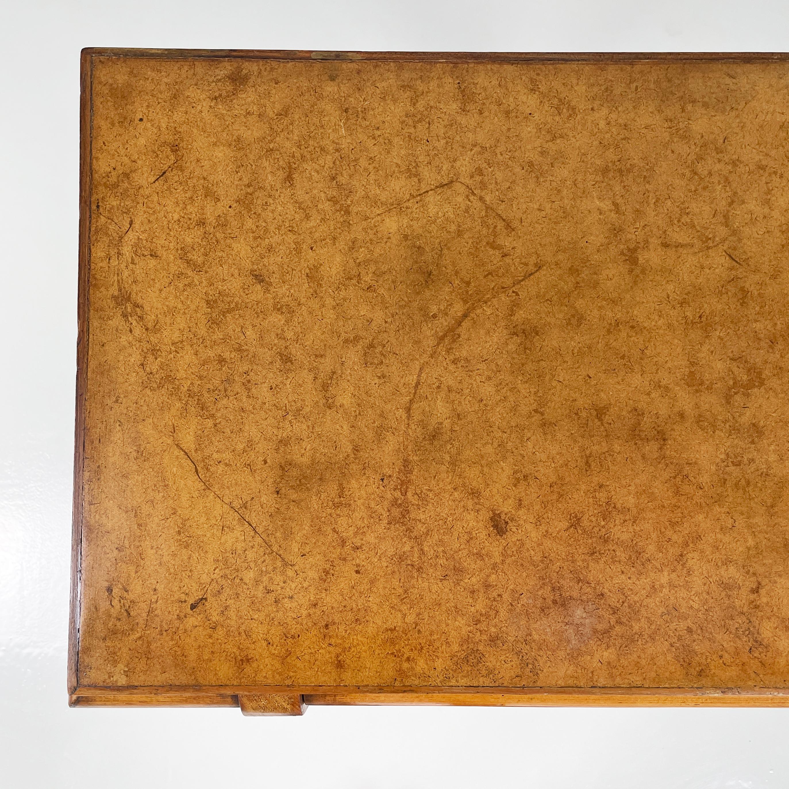 Italienischer moderner Doppelregal-Couchtisch aus der Mitte des Jahrhunderts aus Buxus und Holz 1930-1940 im Angebot 4