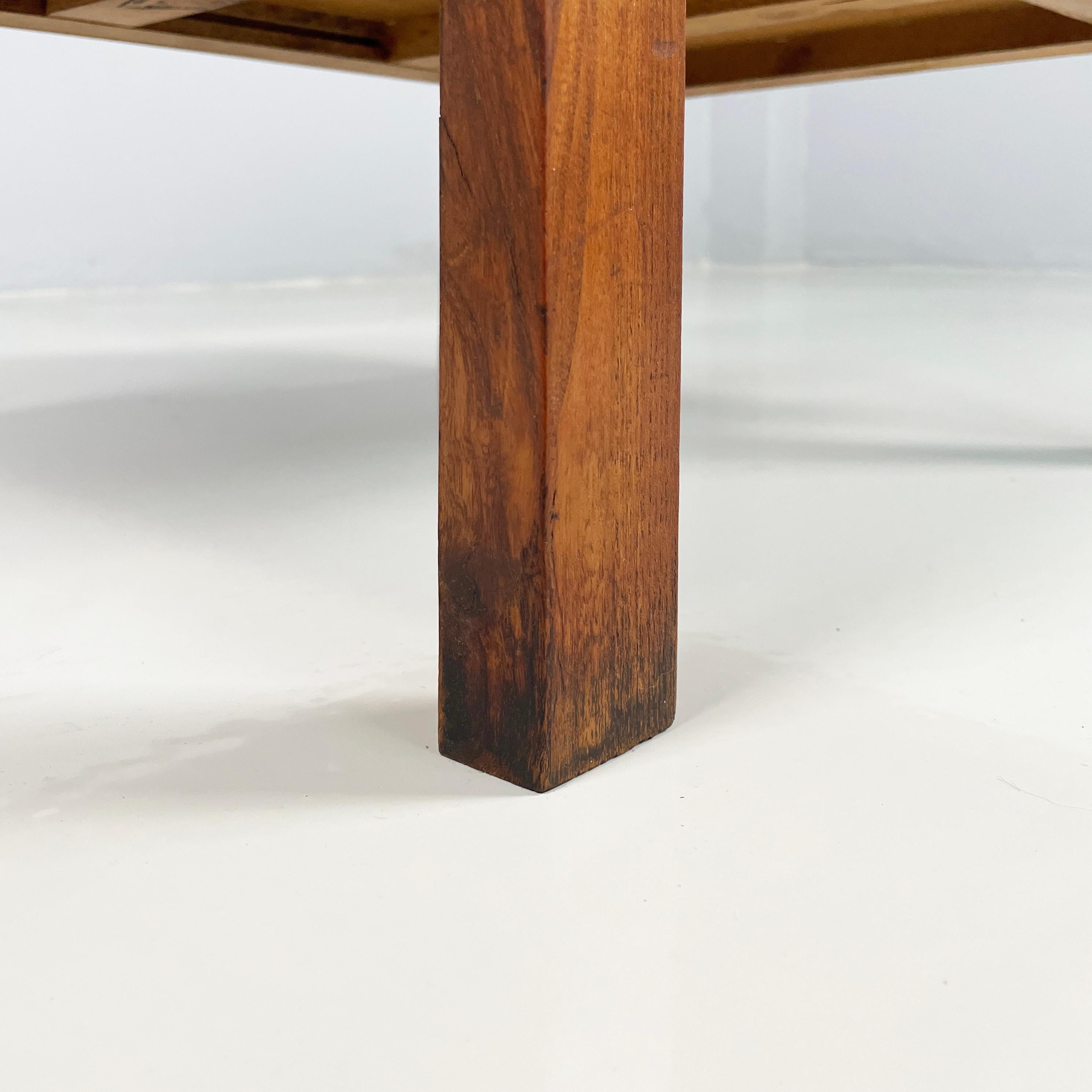 Italienischer moderner Doppelregal-Couchtisch aus der Mitte des Jahrhunderts aus Buxus und Holz 1930-1940 im Angebot 14