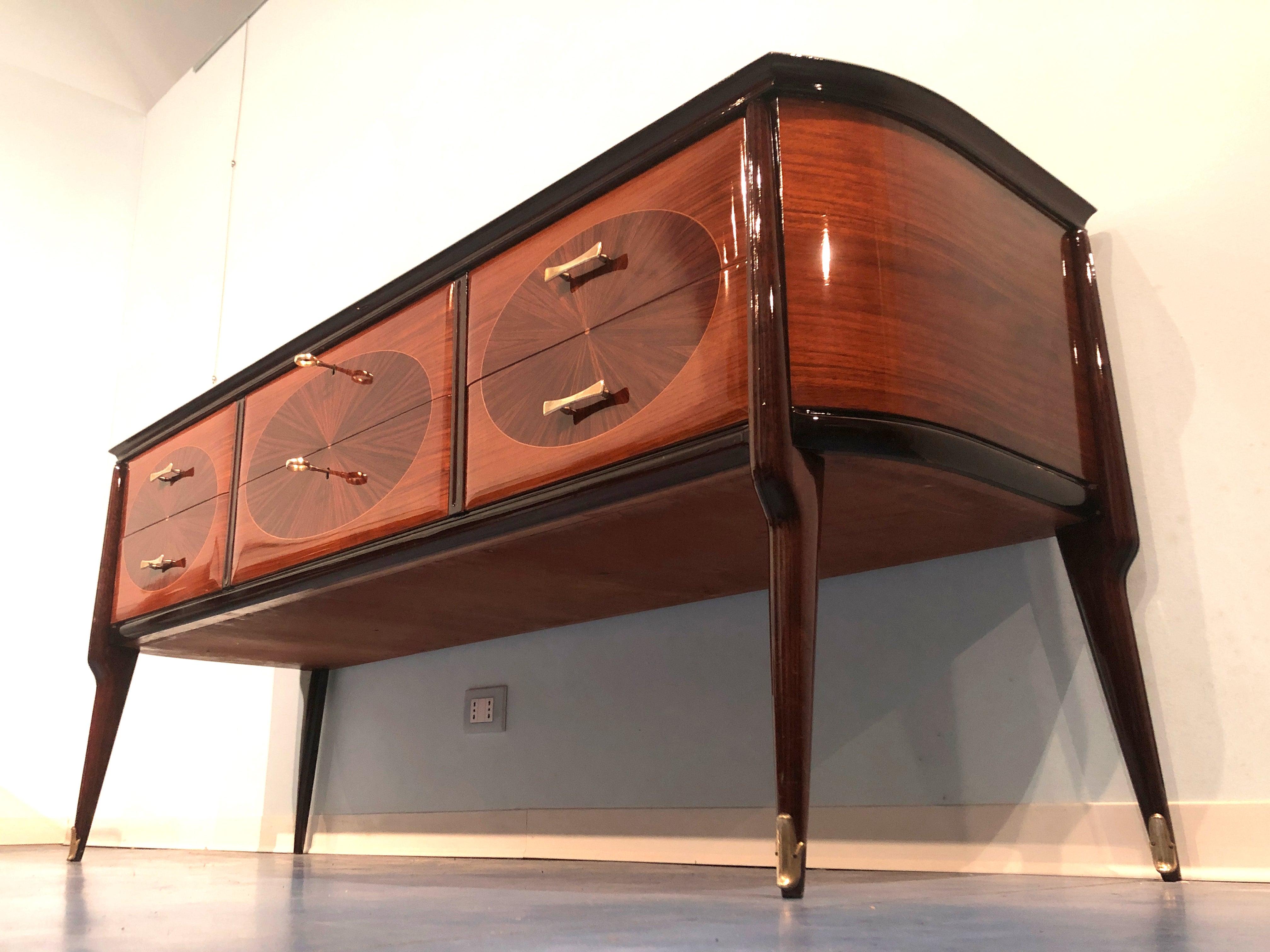 Mid-20th Century Italian Mid-Century Modern Dresser, Commode or Console by Vittorio Dassi, 1950s