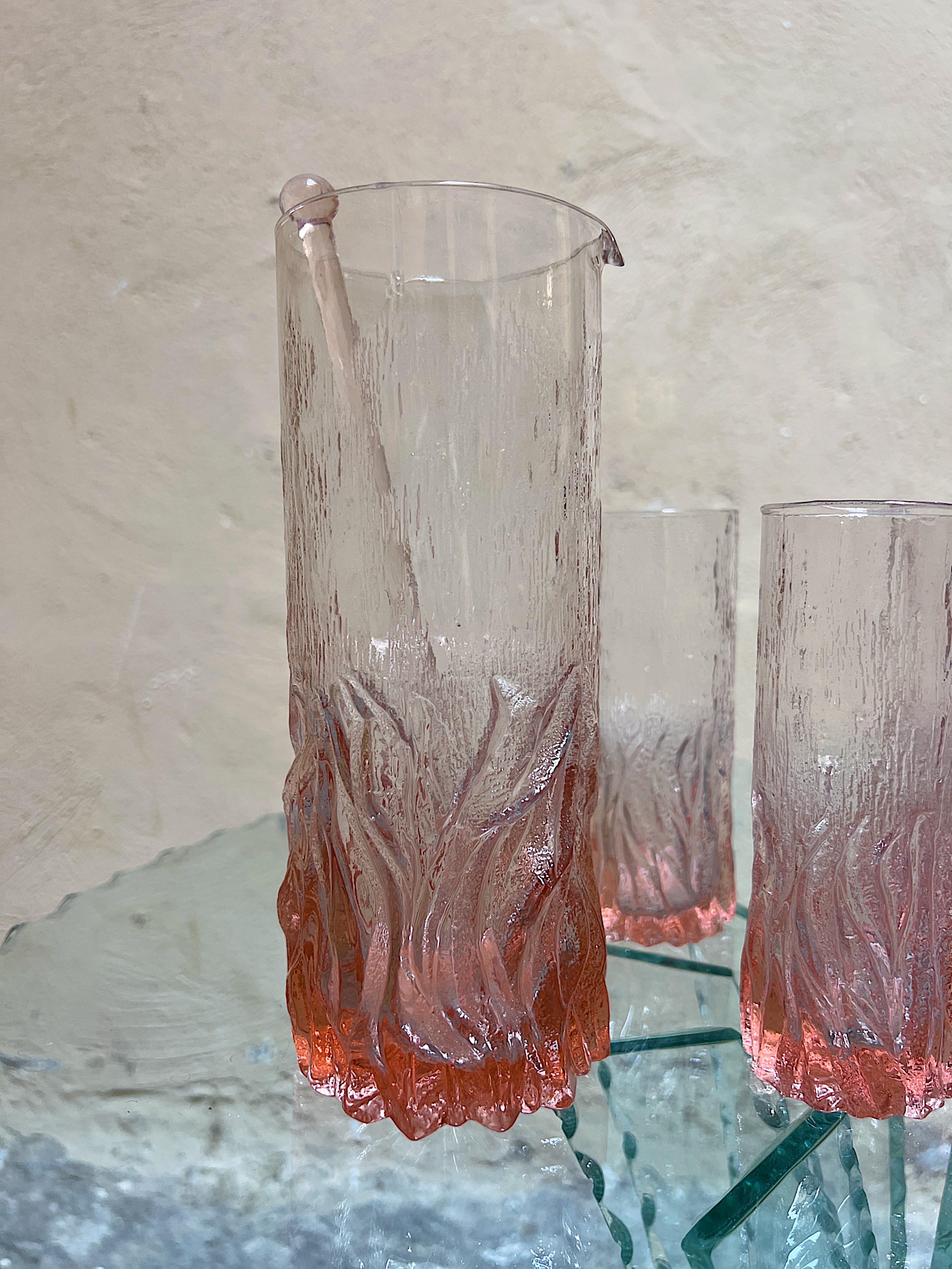 20th Century Italian Mid-Century Modern Drink glasses with carafe