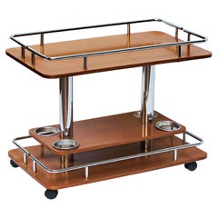 Carrello portabevande o carrello da bar rotante italiano del Mid-Century Modern
