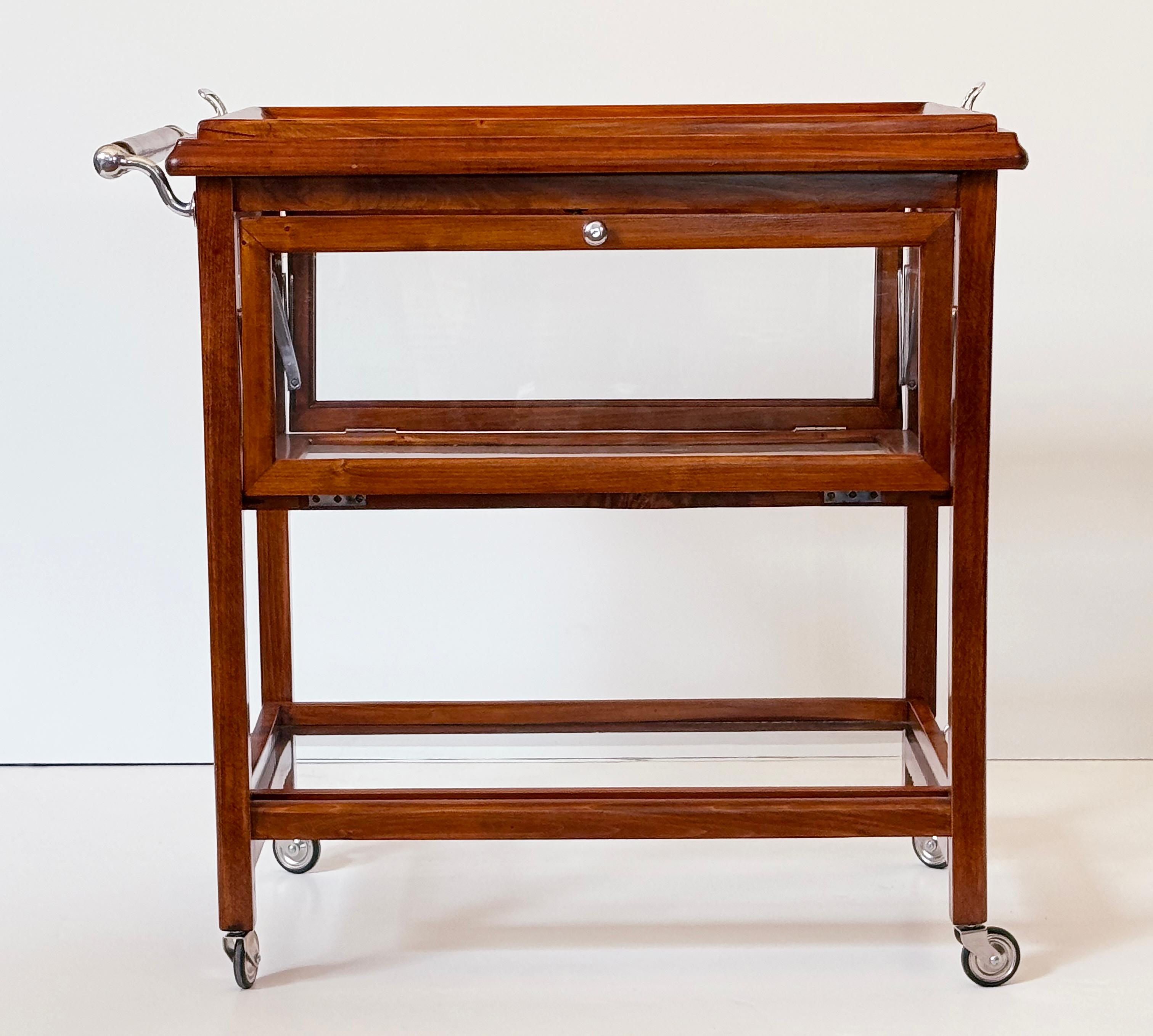 Italian Mid-Century Modern Drinks Trolley or Bar Cart with Removable Trays For Sale 9