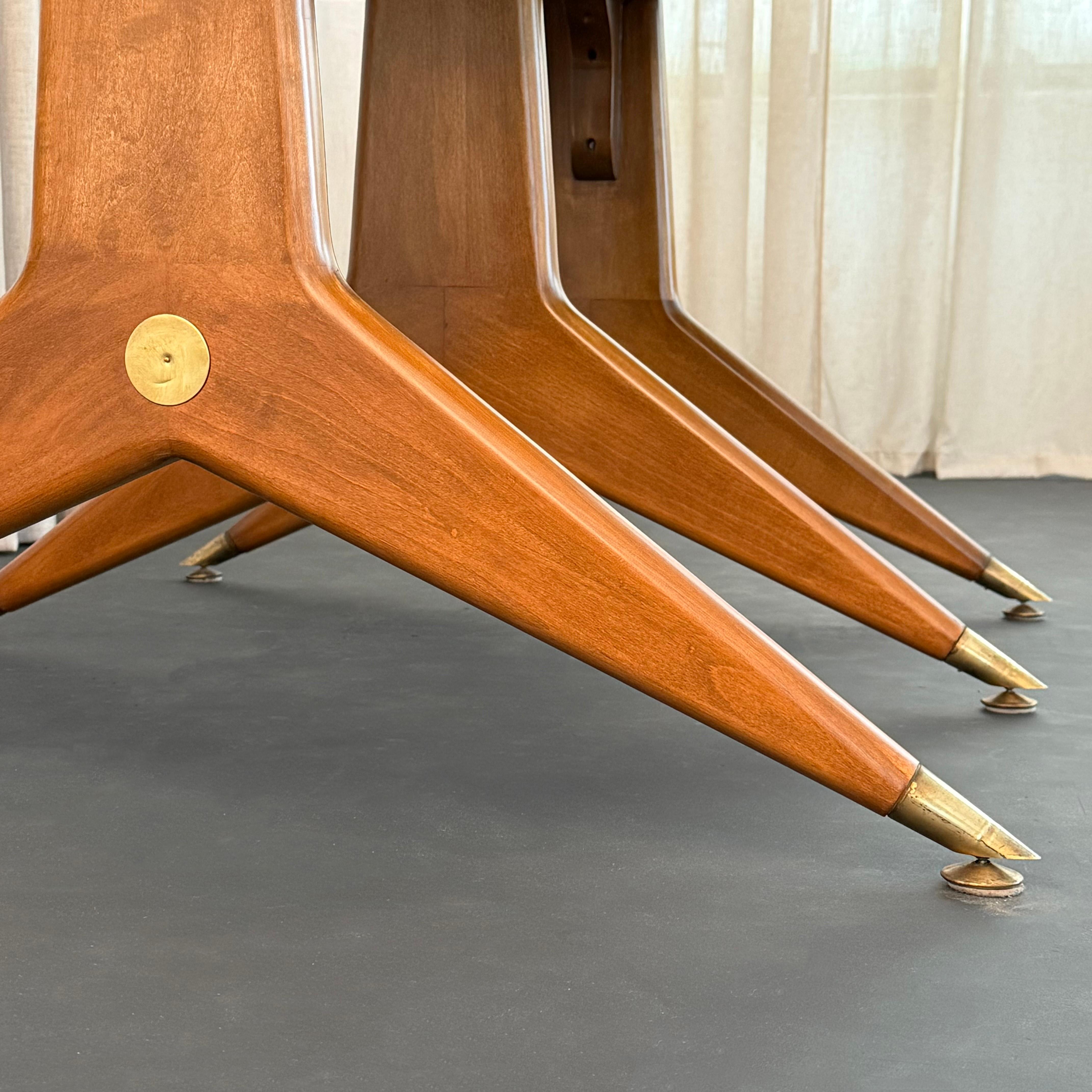 Mesa de Comedor Italiana de Mitad de Siglo al Estilo de Gio Ponti en Bueno estado para la venta en Brooklyn, NY